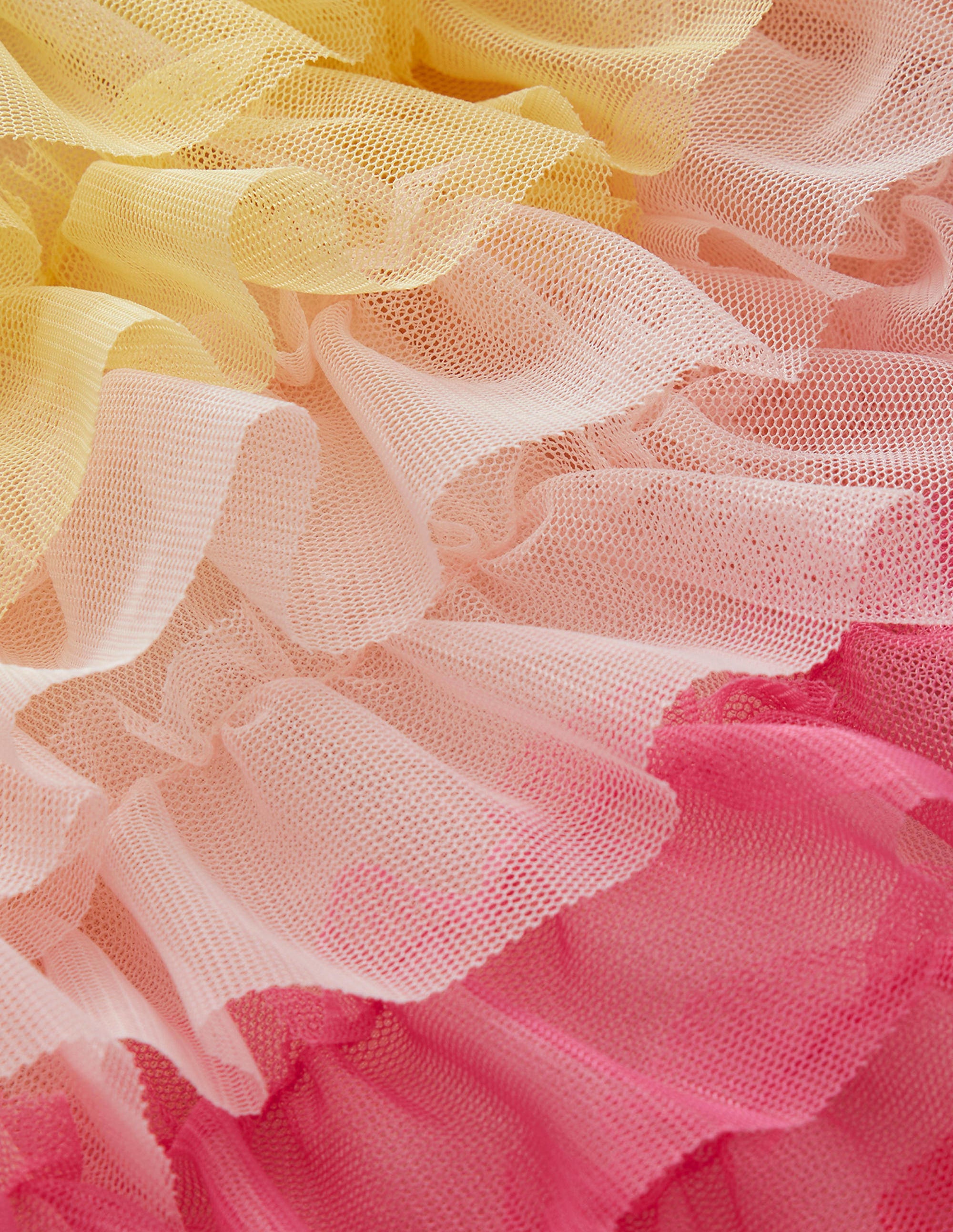 Tulle Ruffle Skirt-Multi Rainbow - Image 3