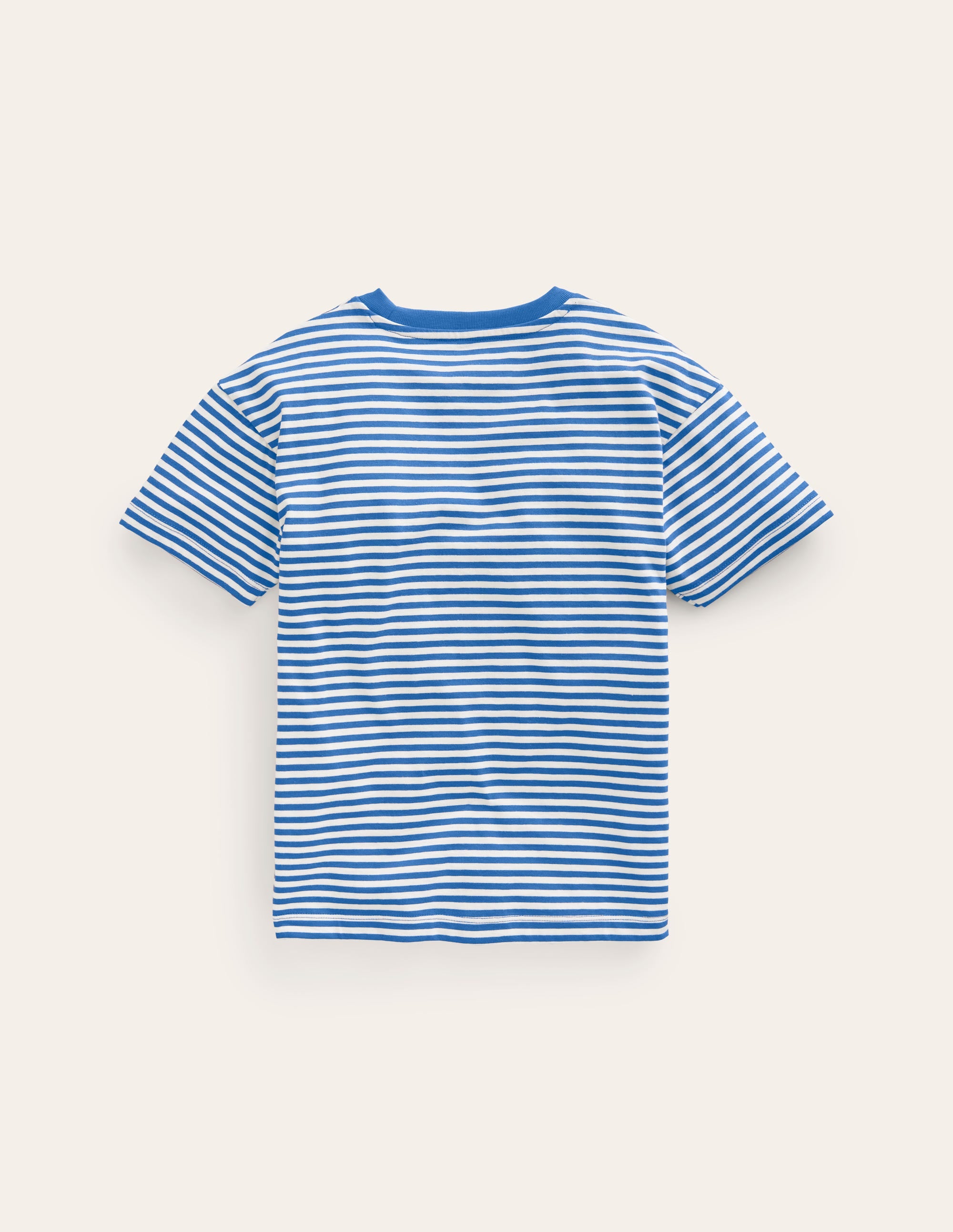 Embroidered Logo T-Shirt-Blue Heron/Ivory Strawberry - Image 2