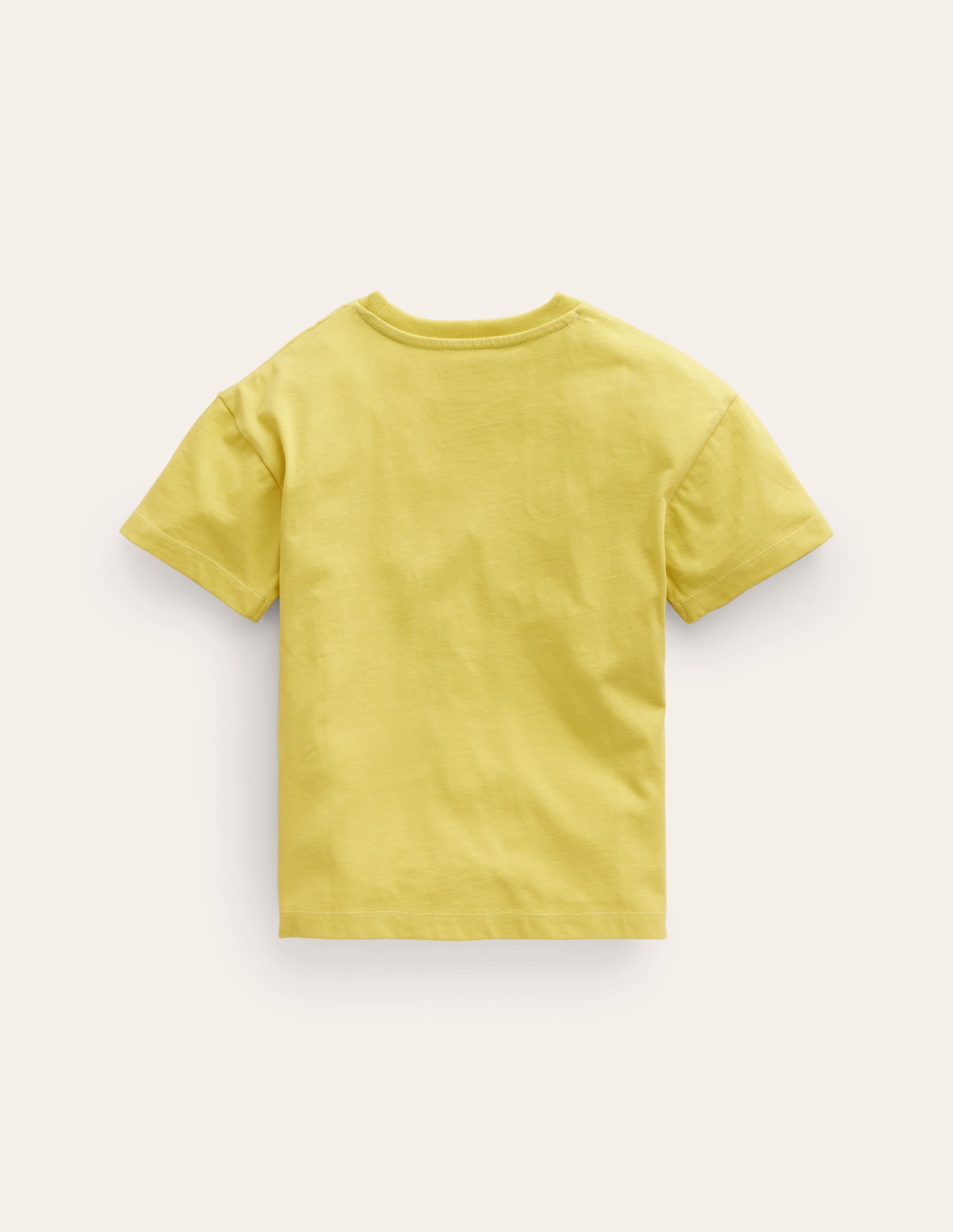 Embroidered Logo T-Shirt-Zest Yellow Dinosaur - Image 2