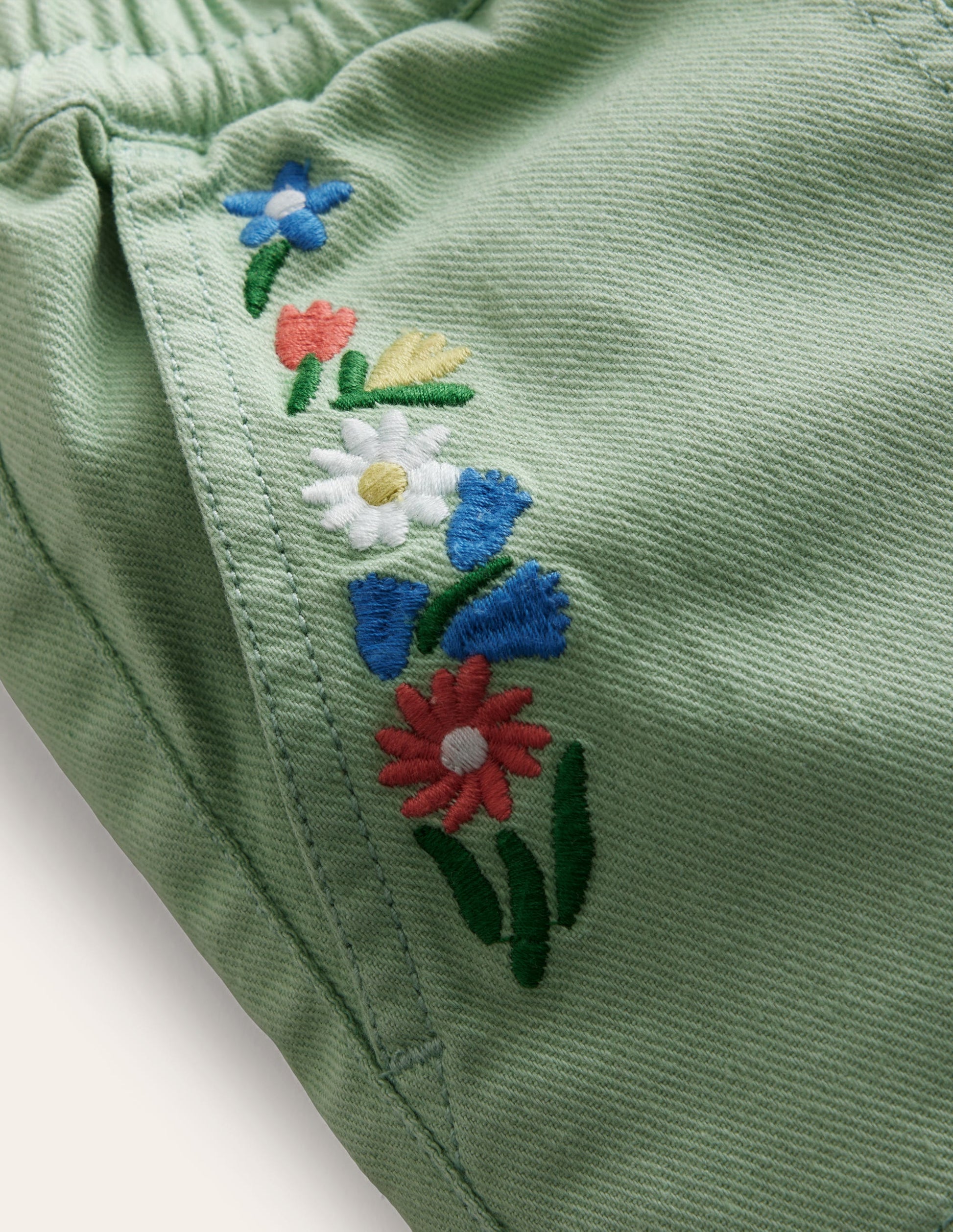 Pull-on Trouser-Aloe Green Embroidery-3