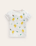 Superstitch Jersey Top-Ivory Chicks