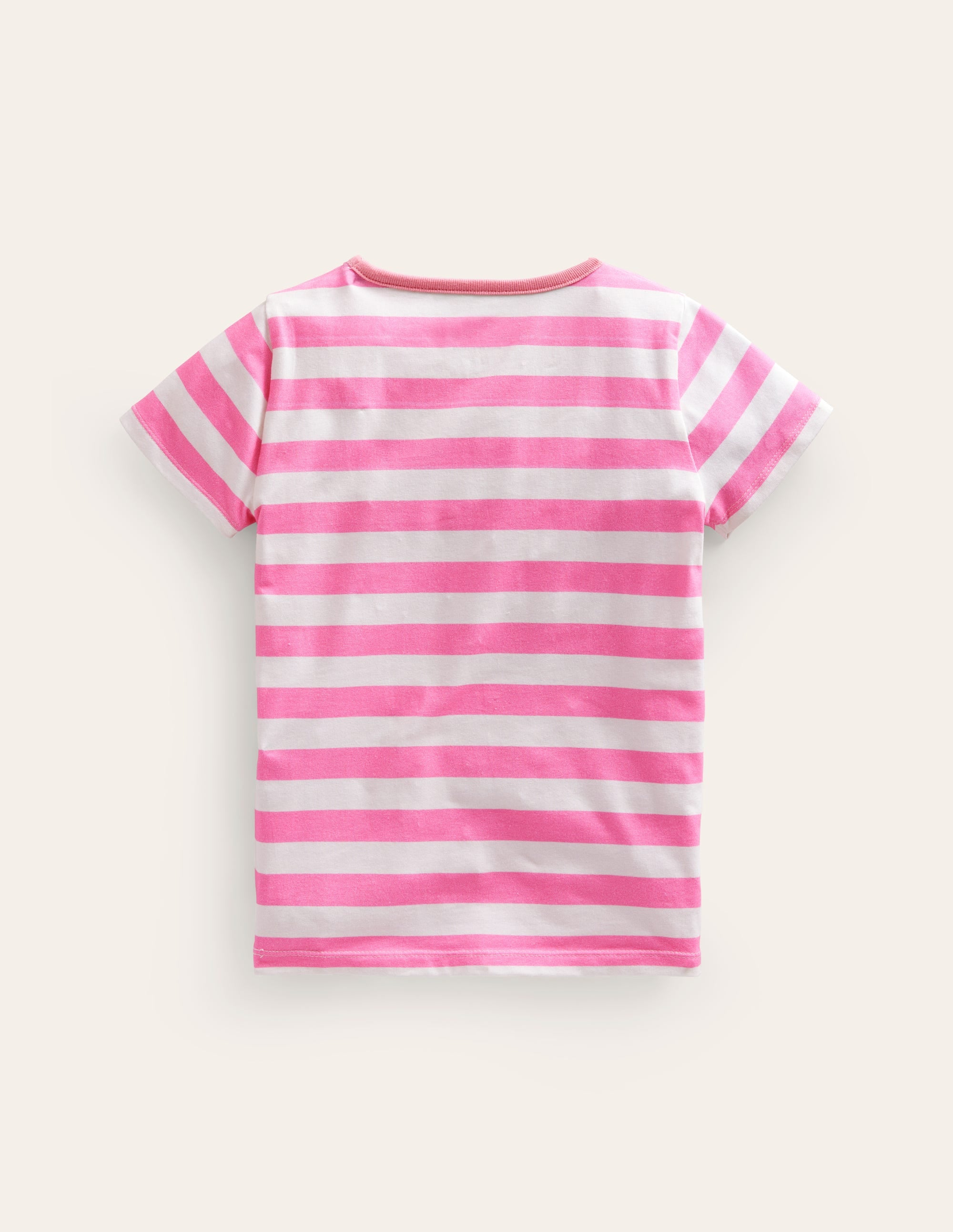 Short Sleeve Appliqué T-shirt-Cosmos Pink/Ivory Turtle - Image 2