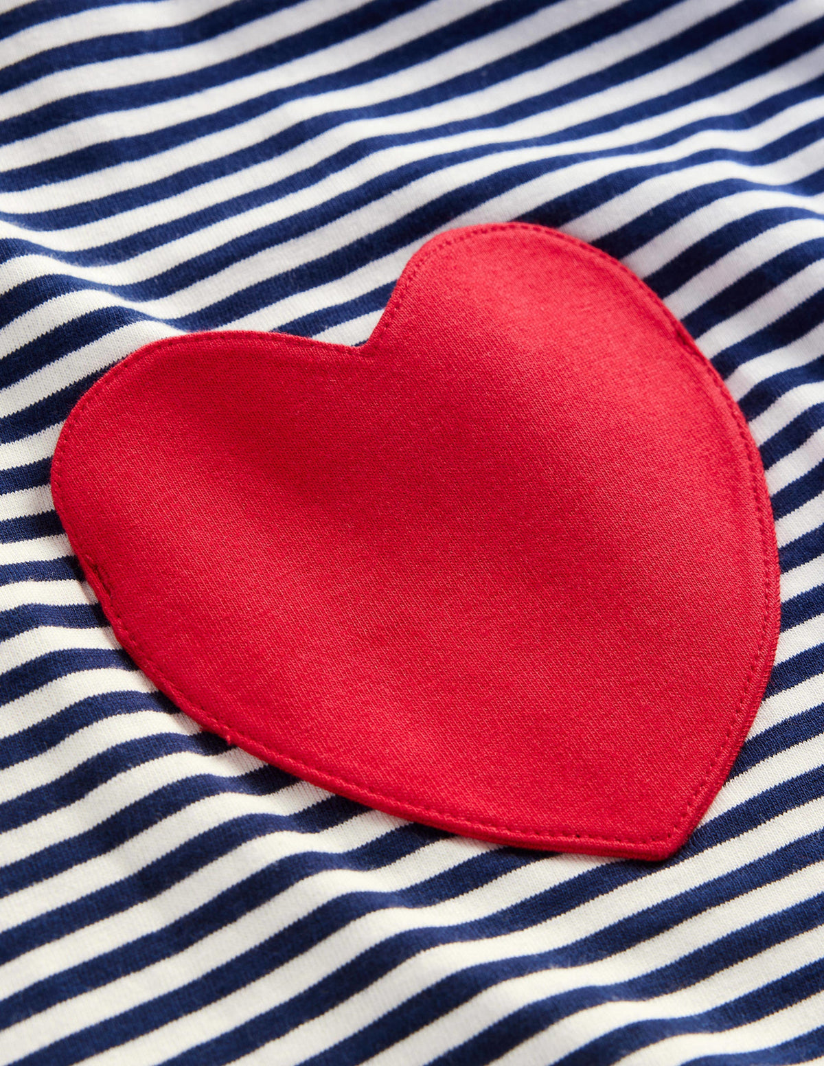 Heart Pocket Tunic-College Navy/Ivory Hearts - Image 3