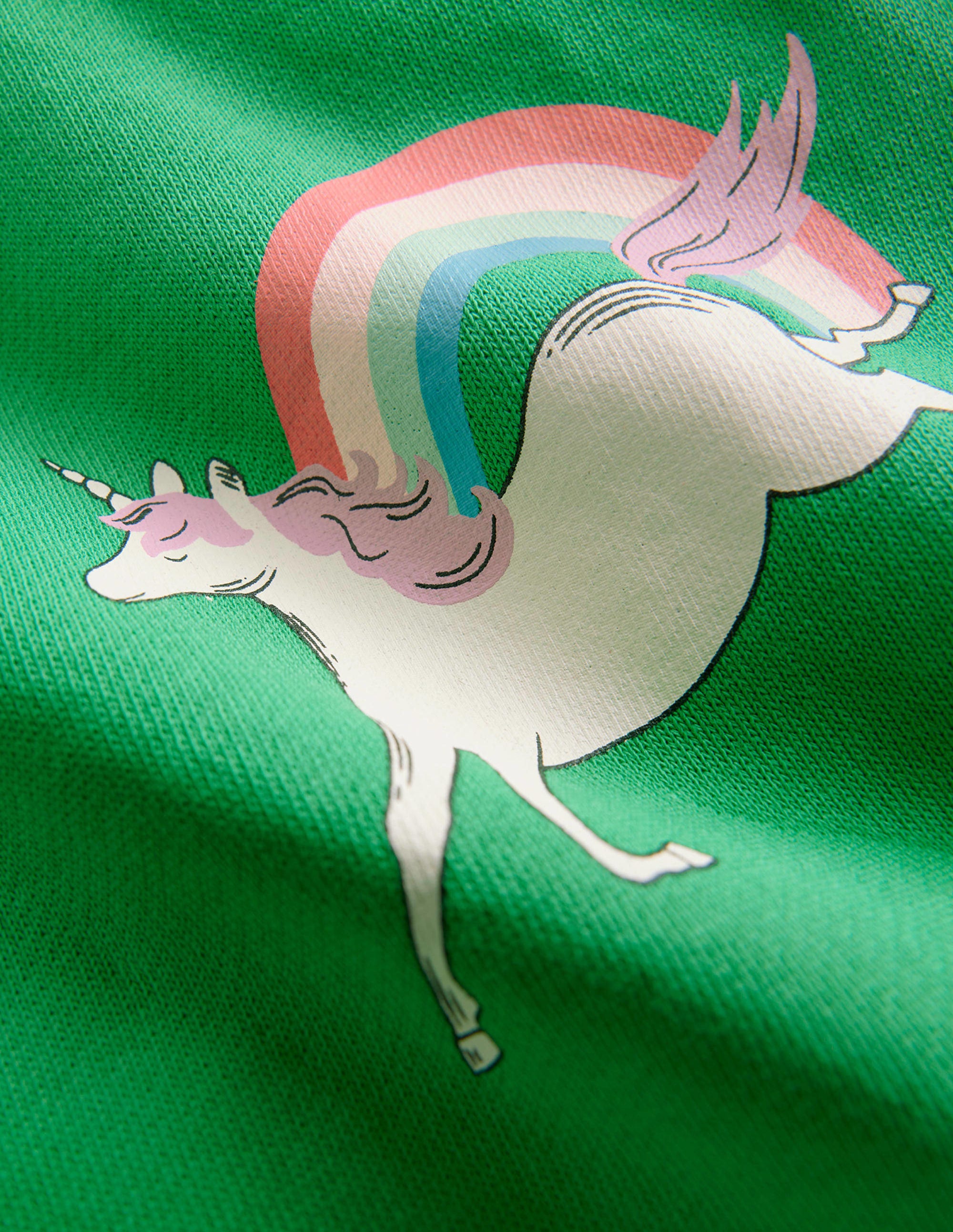 Relaxed Longline Sweatshirt-Green Unicorn - Image 3
