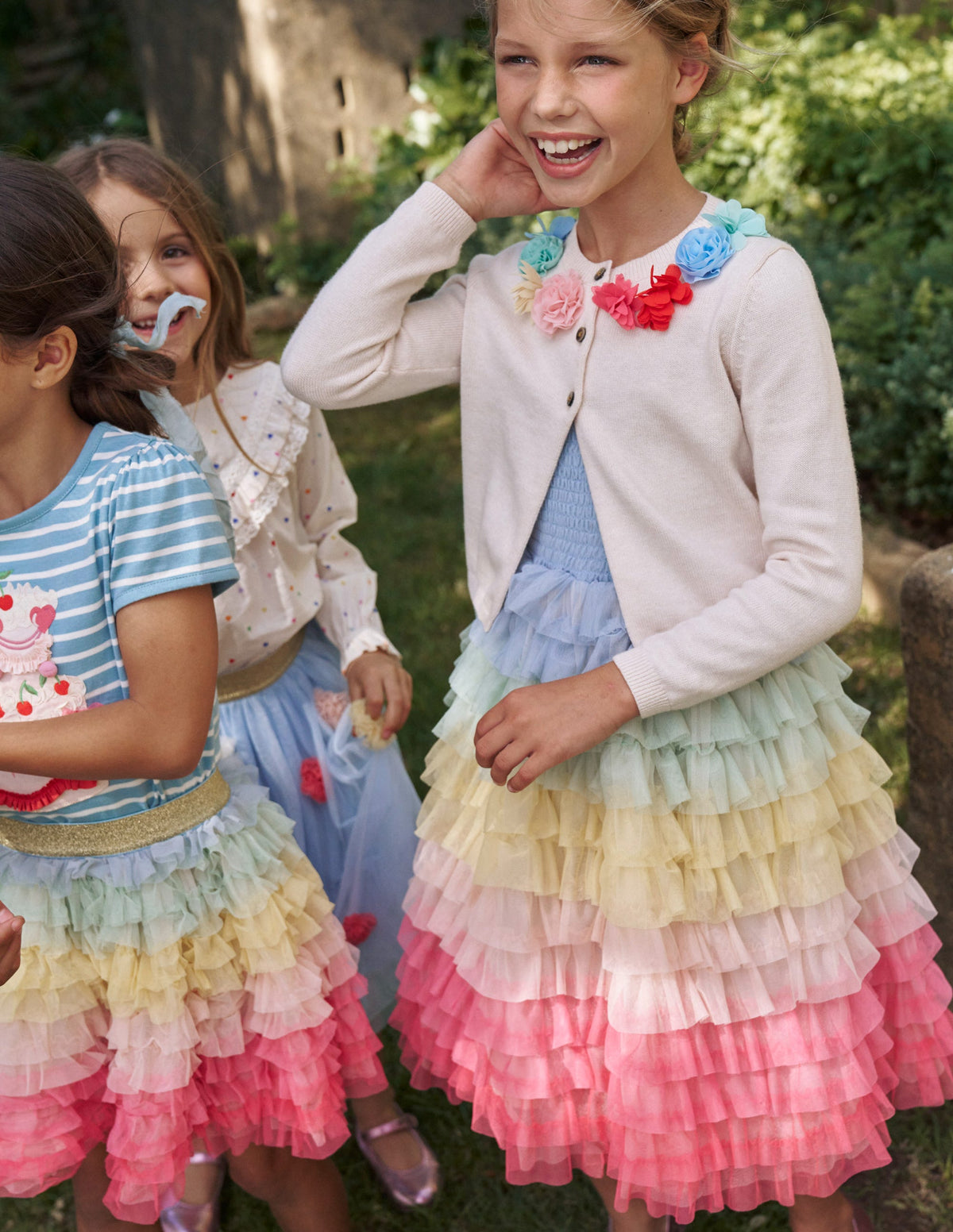 Rainbow Skirt Tulle Dress-Multi Rainbow - Image 4
