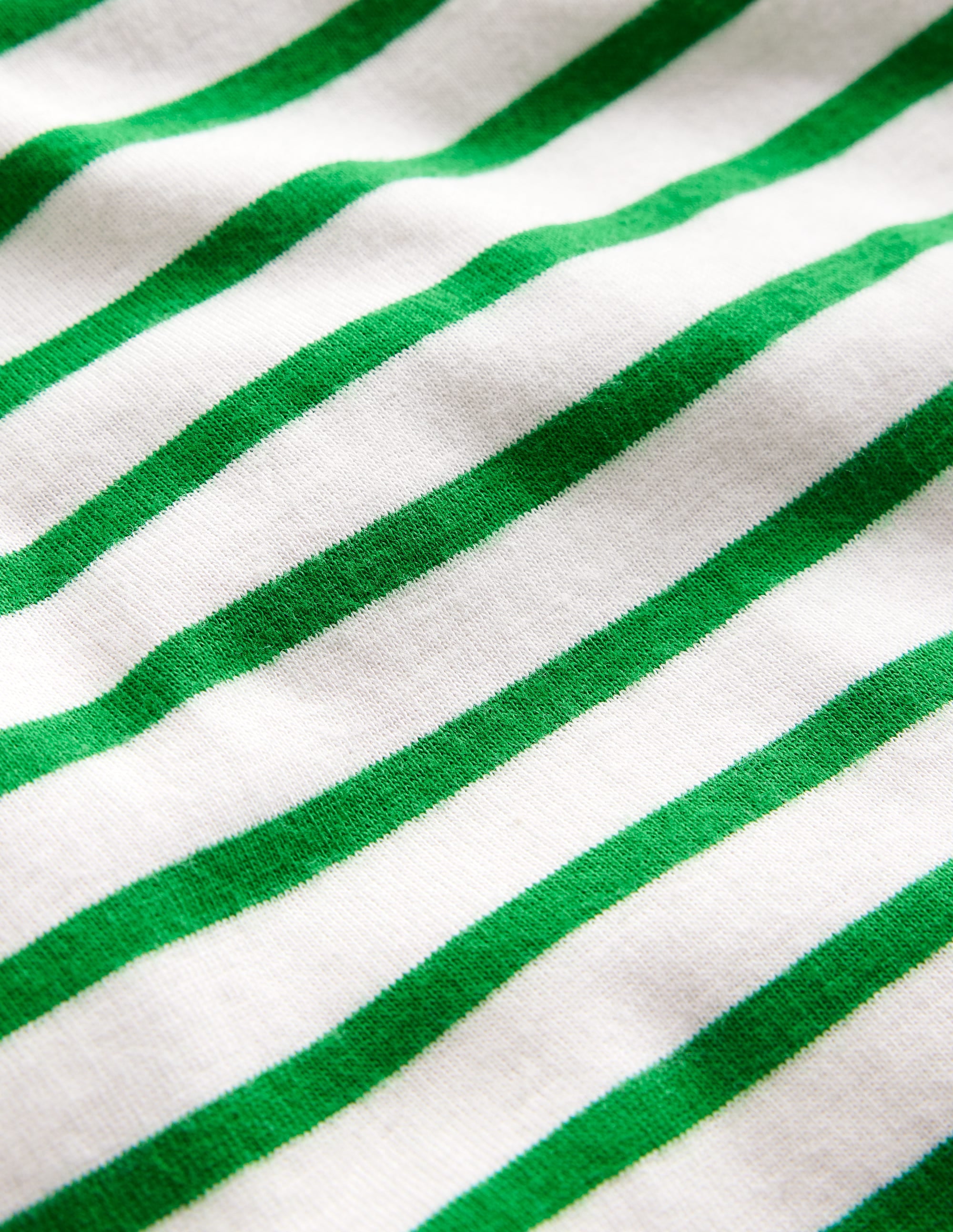 Snug Striped Short Pyjamas-Ivory/Green Breton - Image 3