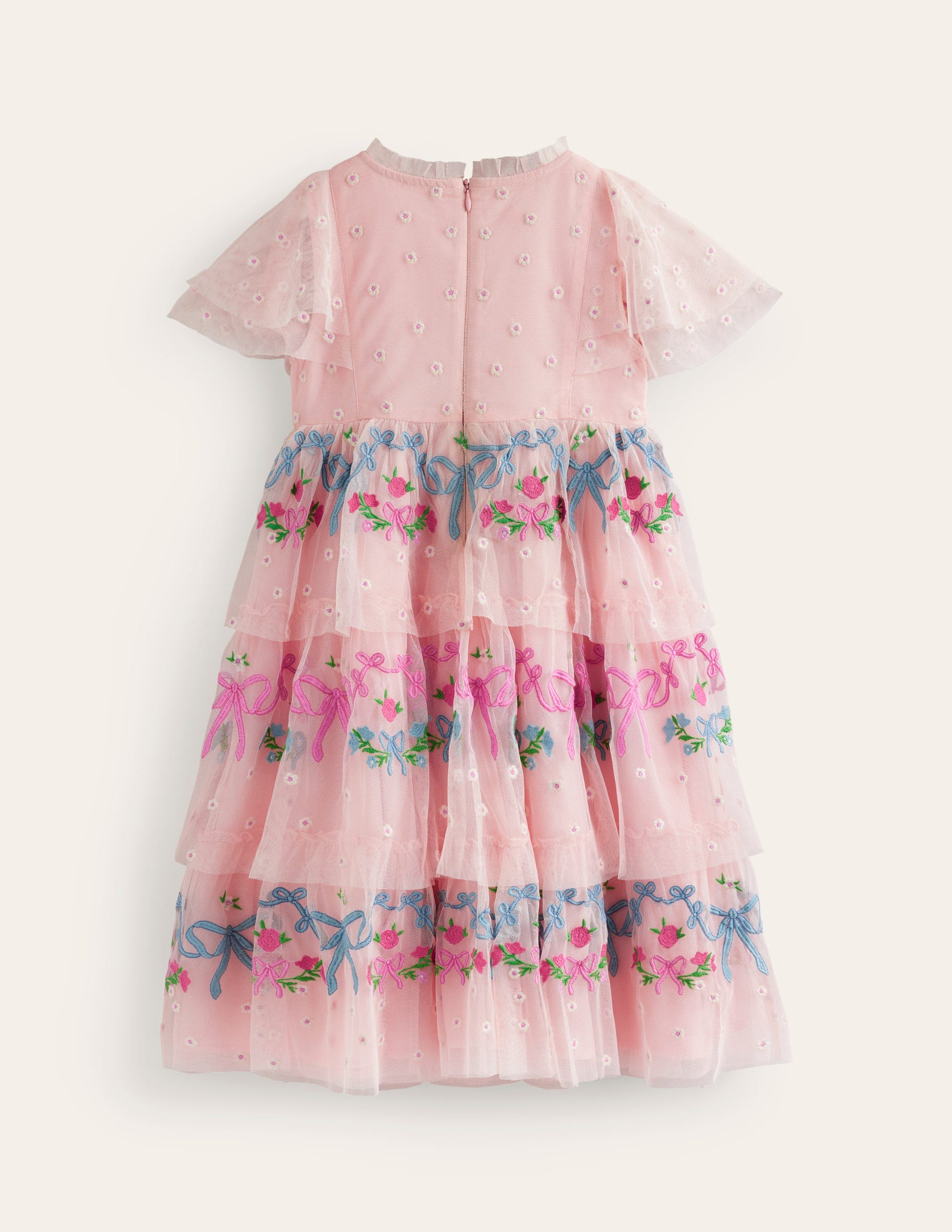 Embroidered Tulle Dress-Provence Dusty Pink-2