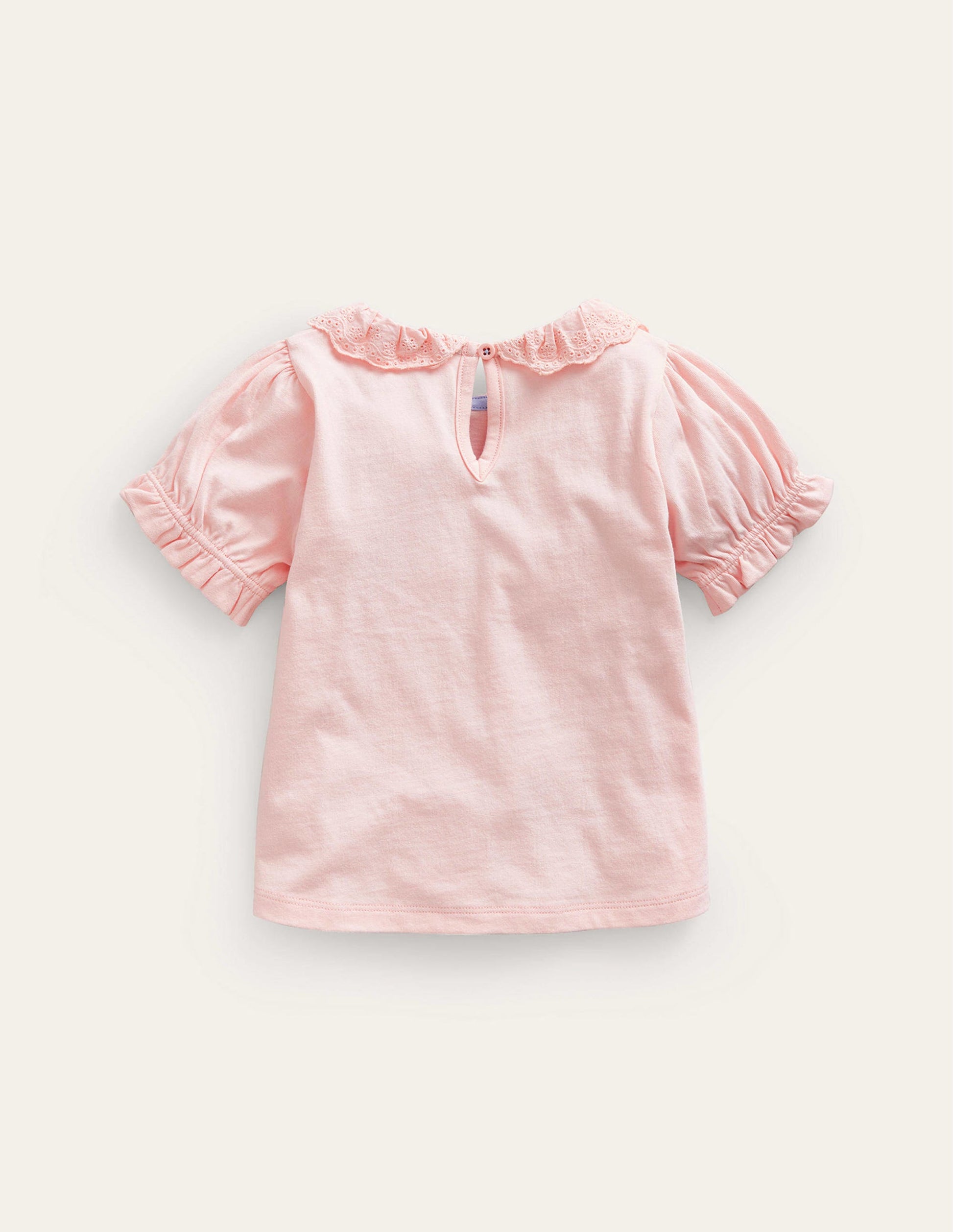 Short-sleeved Collared Top-Provence Dusty Pink-2