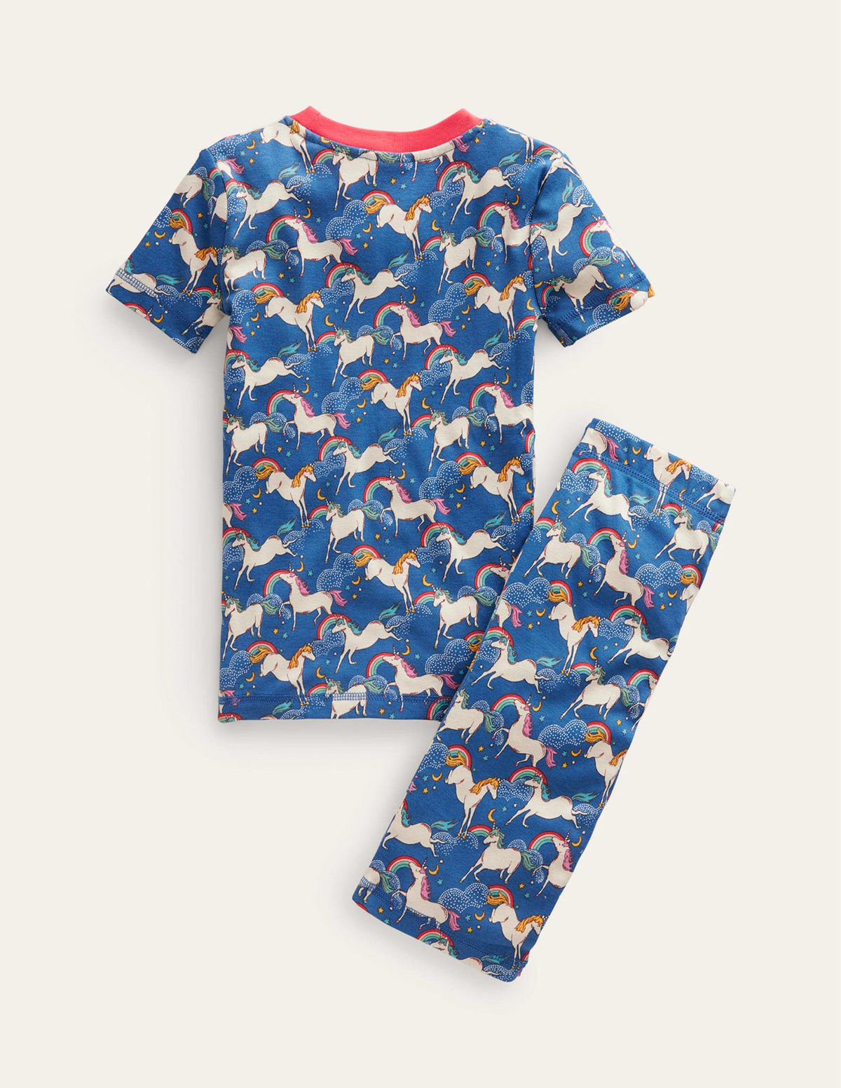 Snug Short John Pyjamas-Bluejay Rainbow Unicorns-2