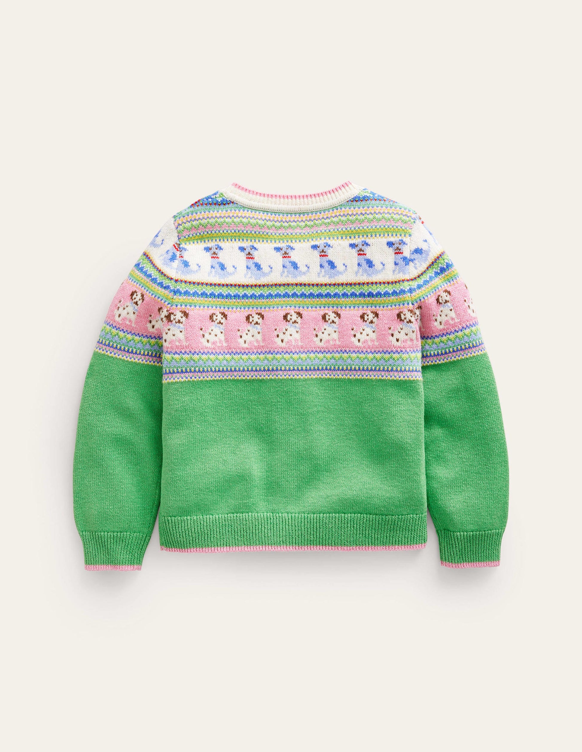 Fair Isle Cardigan-Aloe Green Dogs-2