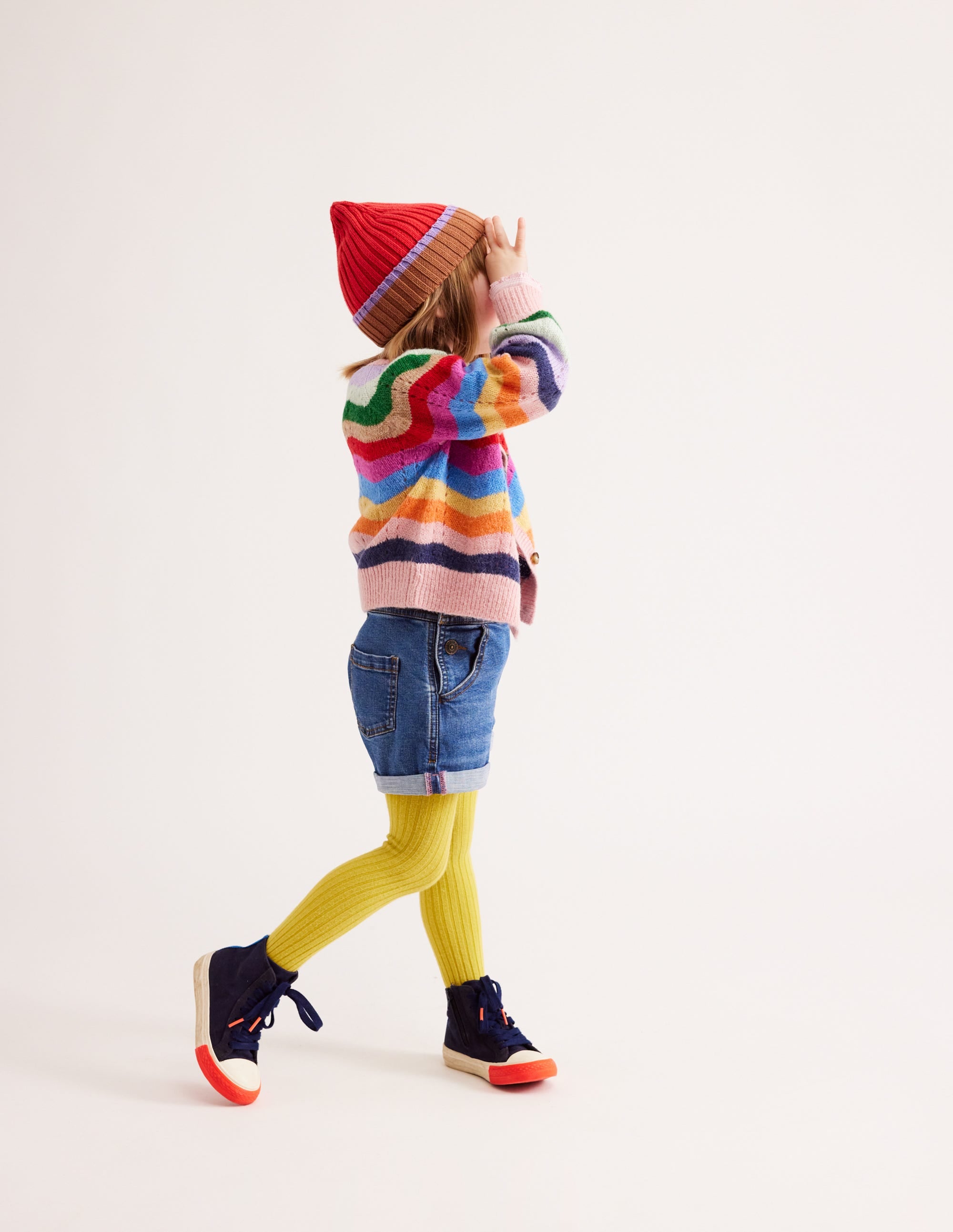 Blouson Wave Cardigan-Multi Rainbow - Image 5
