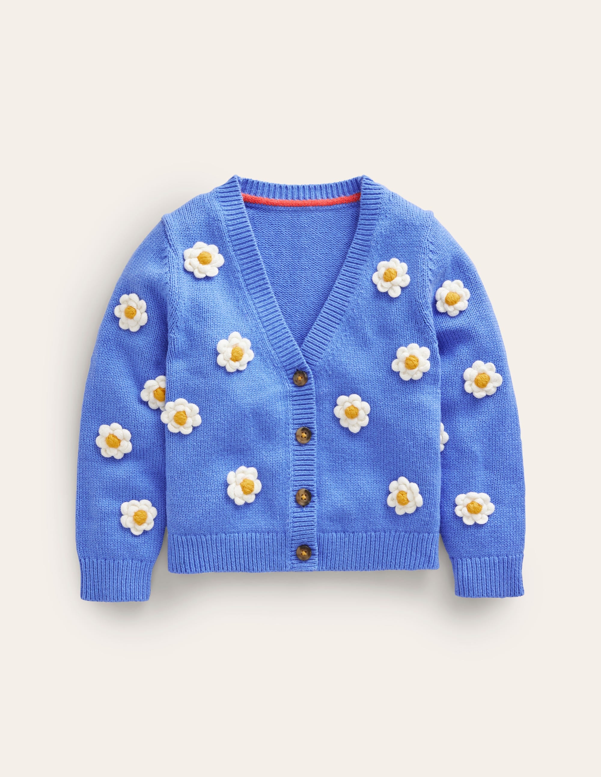 Fun Crochet Cardigan-Blue Heron Daisy - Image 1