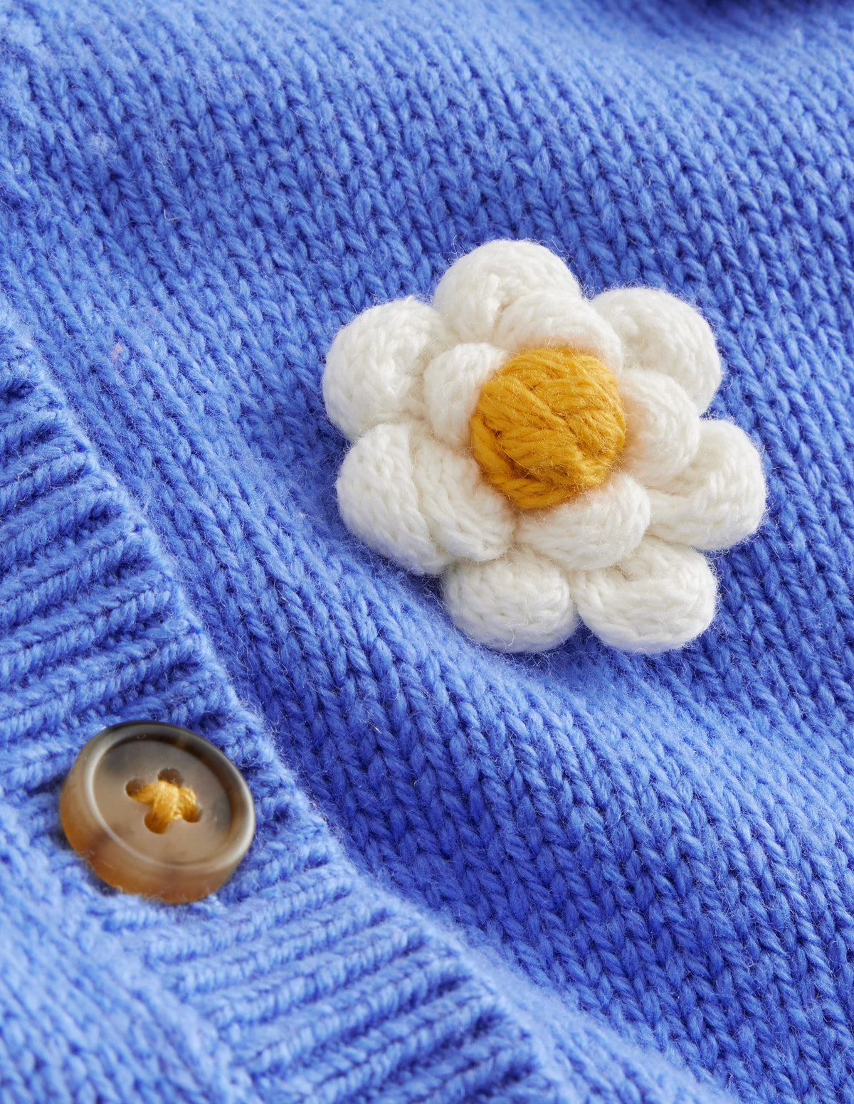 Fun Crochet Cardigan-Blue Heron Daisy-3
