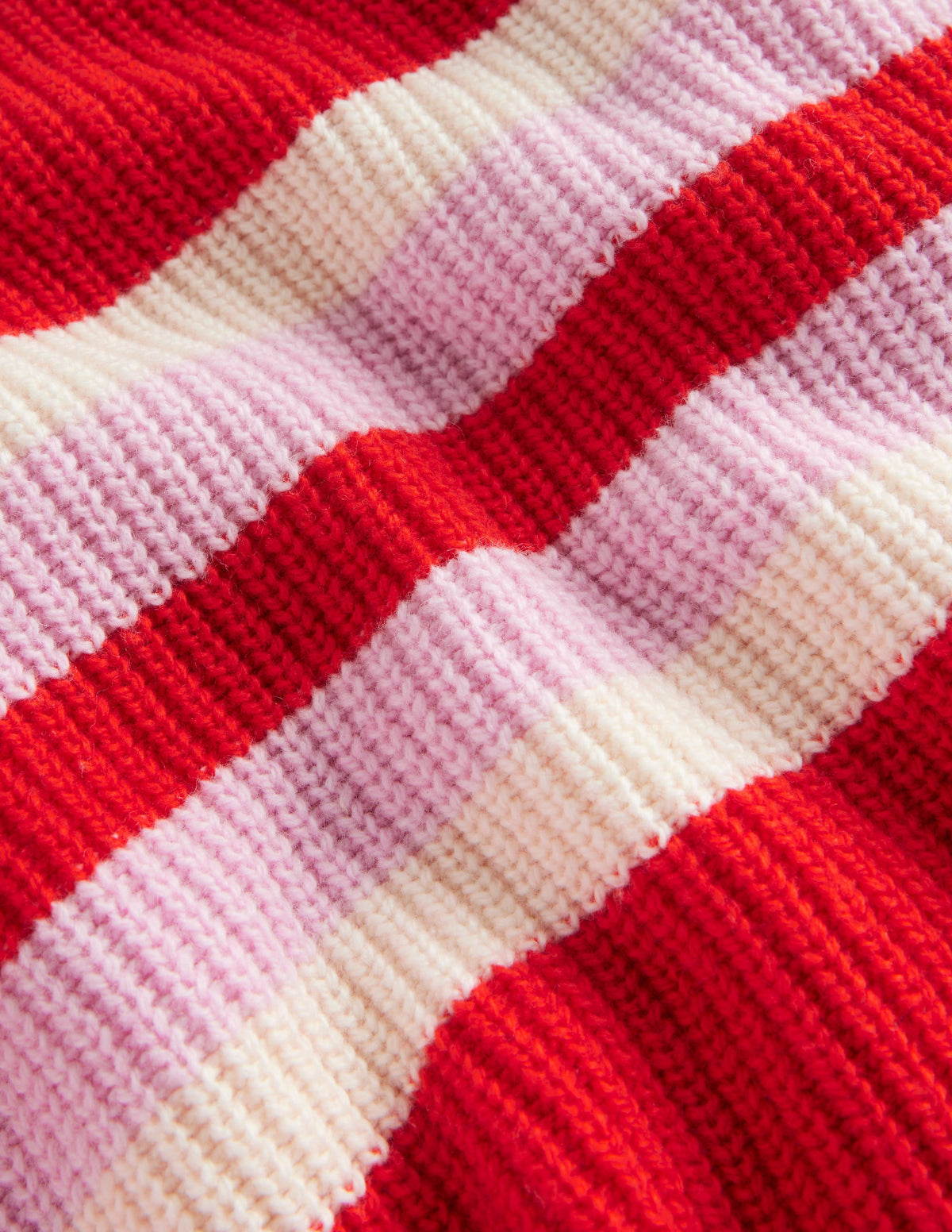Stripe Knitted Jumper-Poppy Red - Image 3
