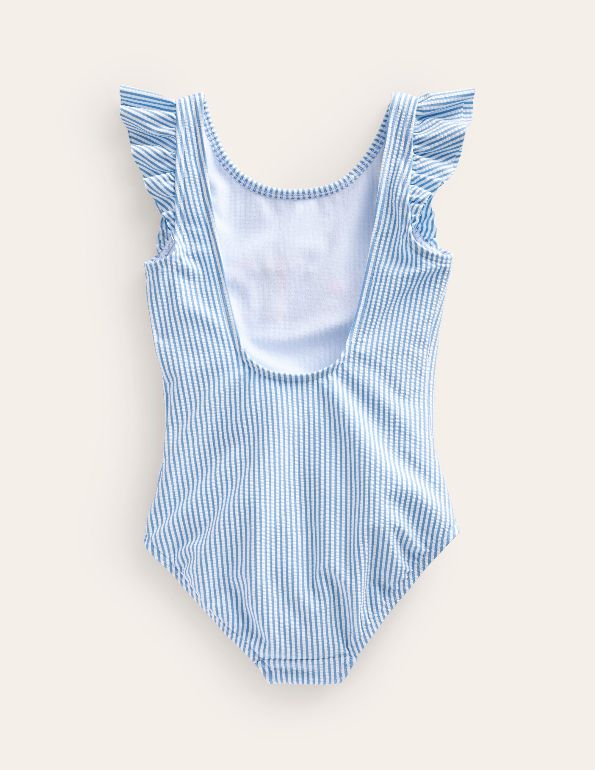 Logo Flutter Sleeve Swimsuit-Blue Ticking Fish - Image 2