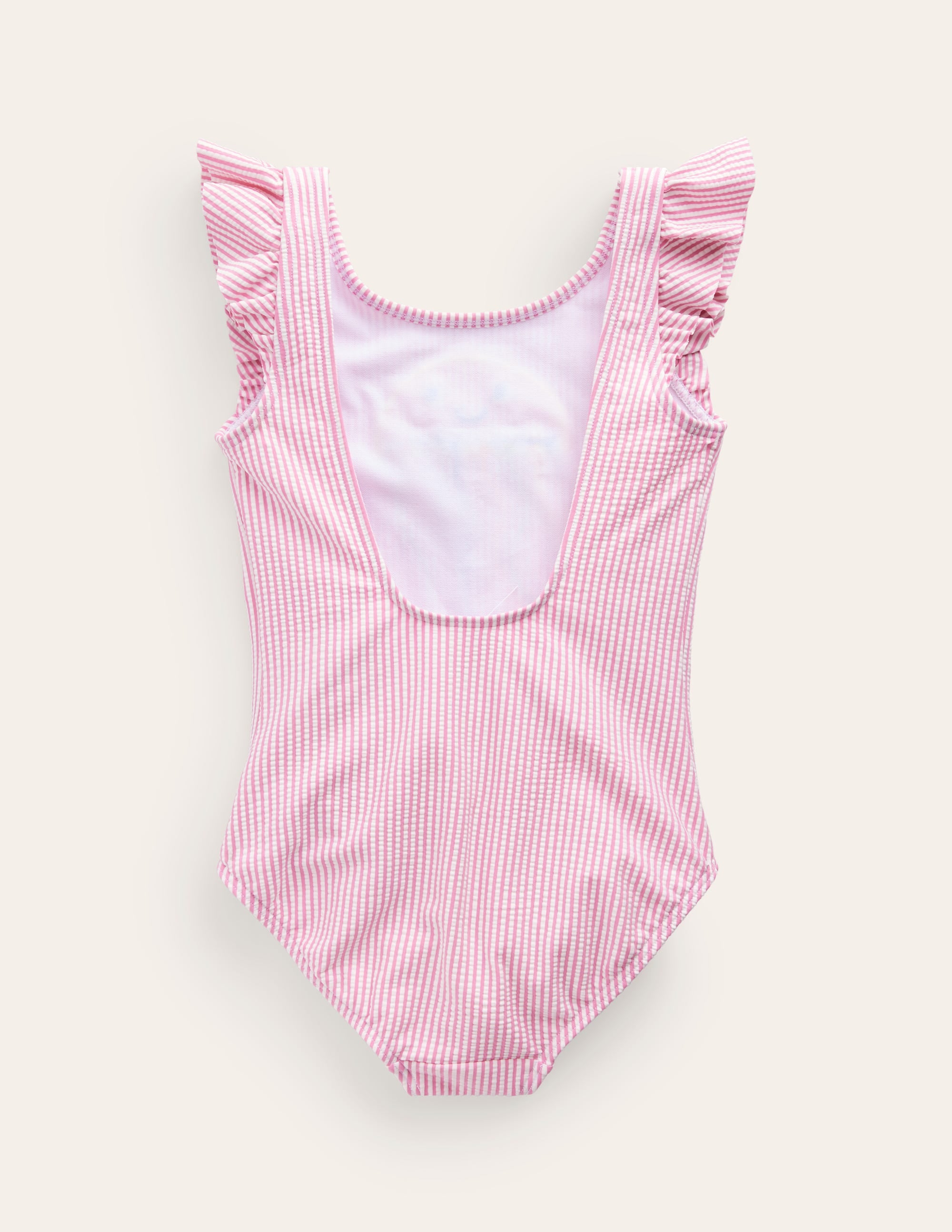 Logo Flutter Sleeve Swimsuit-Pink Ticking Jellyfish - Image 2
