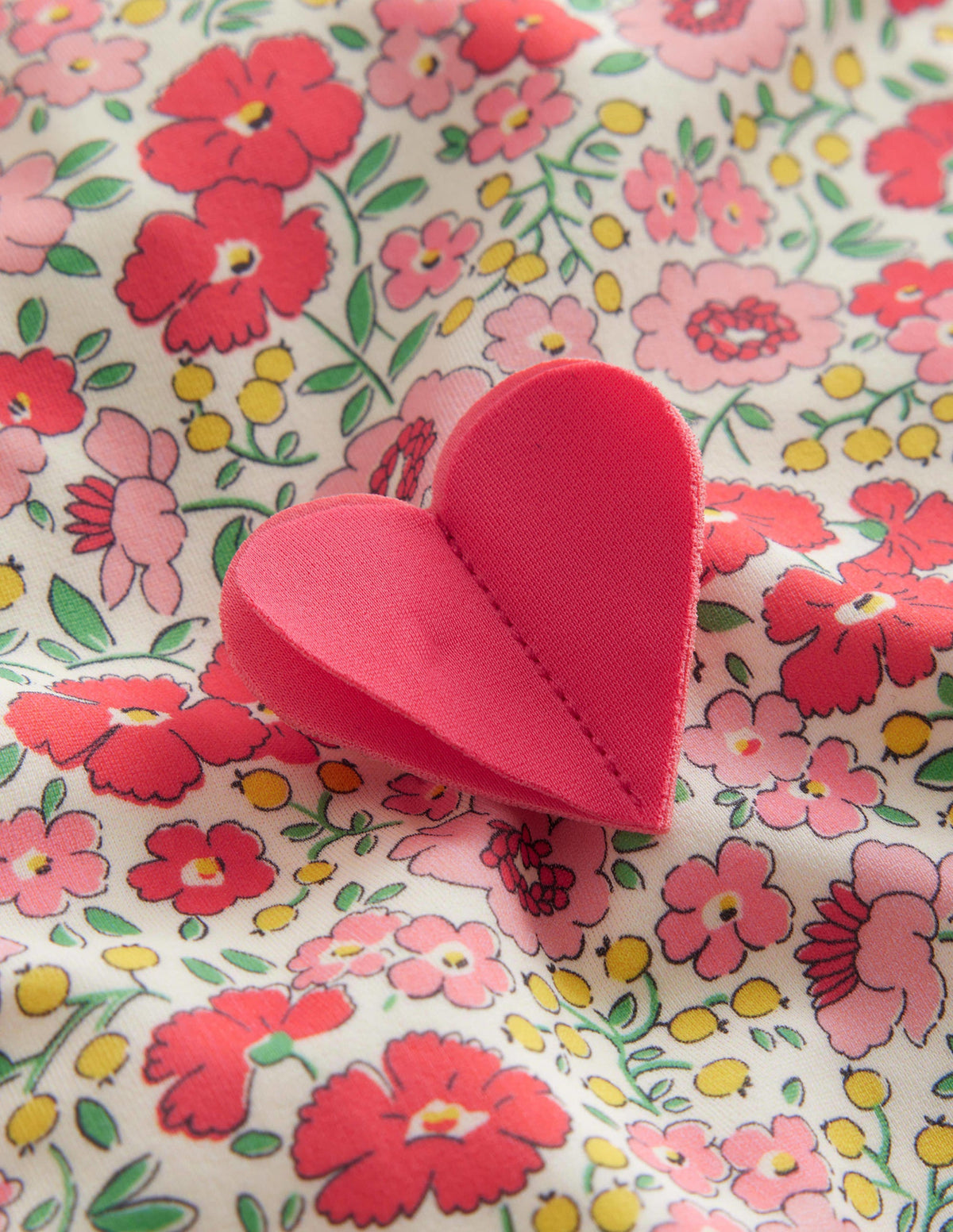 Logo Flutter Sleeve Swimsuit-Flowerbed Hearts - Image 3