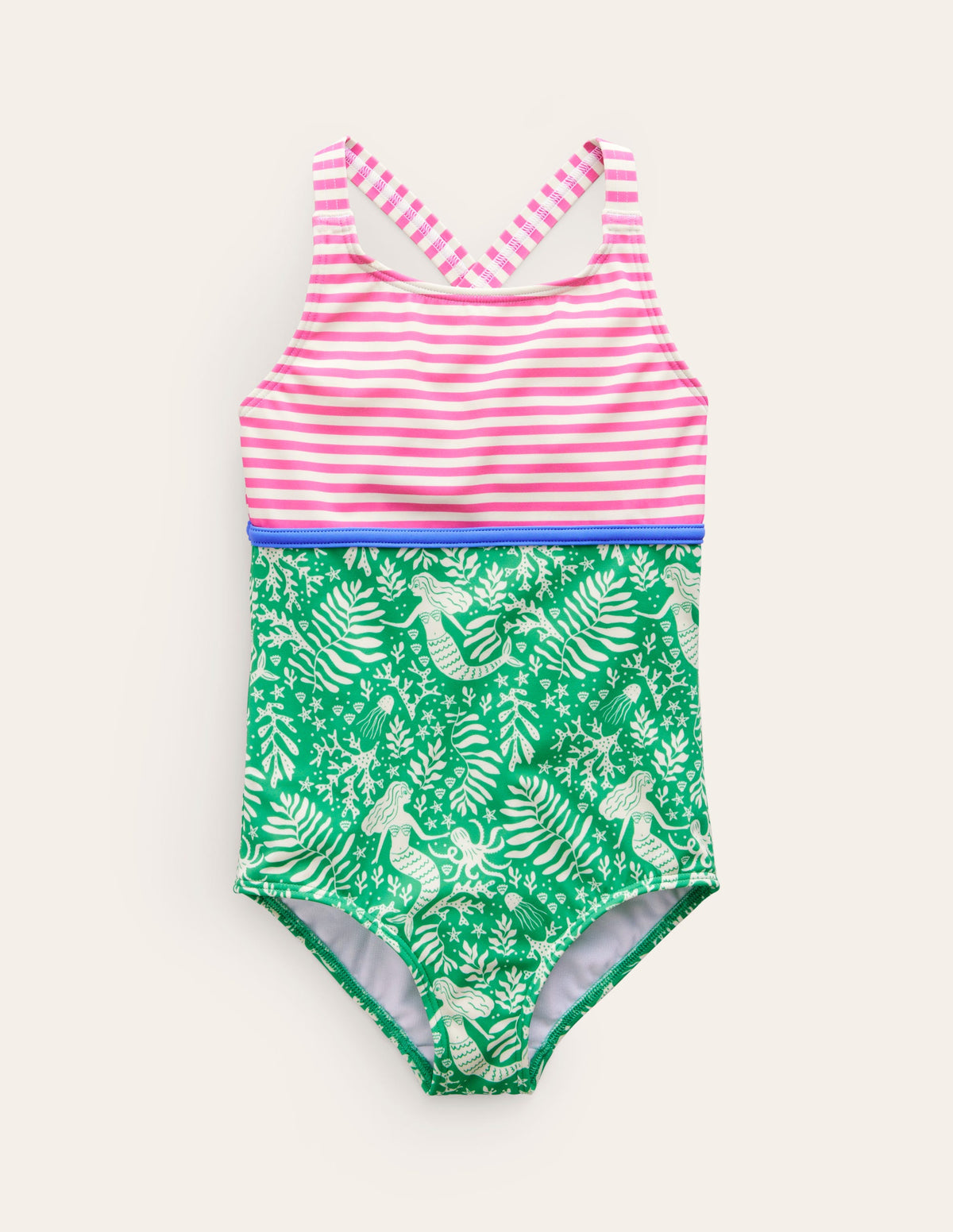 Hotchpotch Swimsuit-Pink, Green Mermaids - Image 1