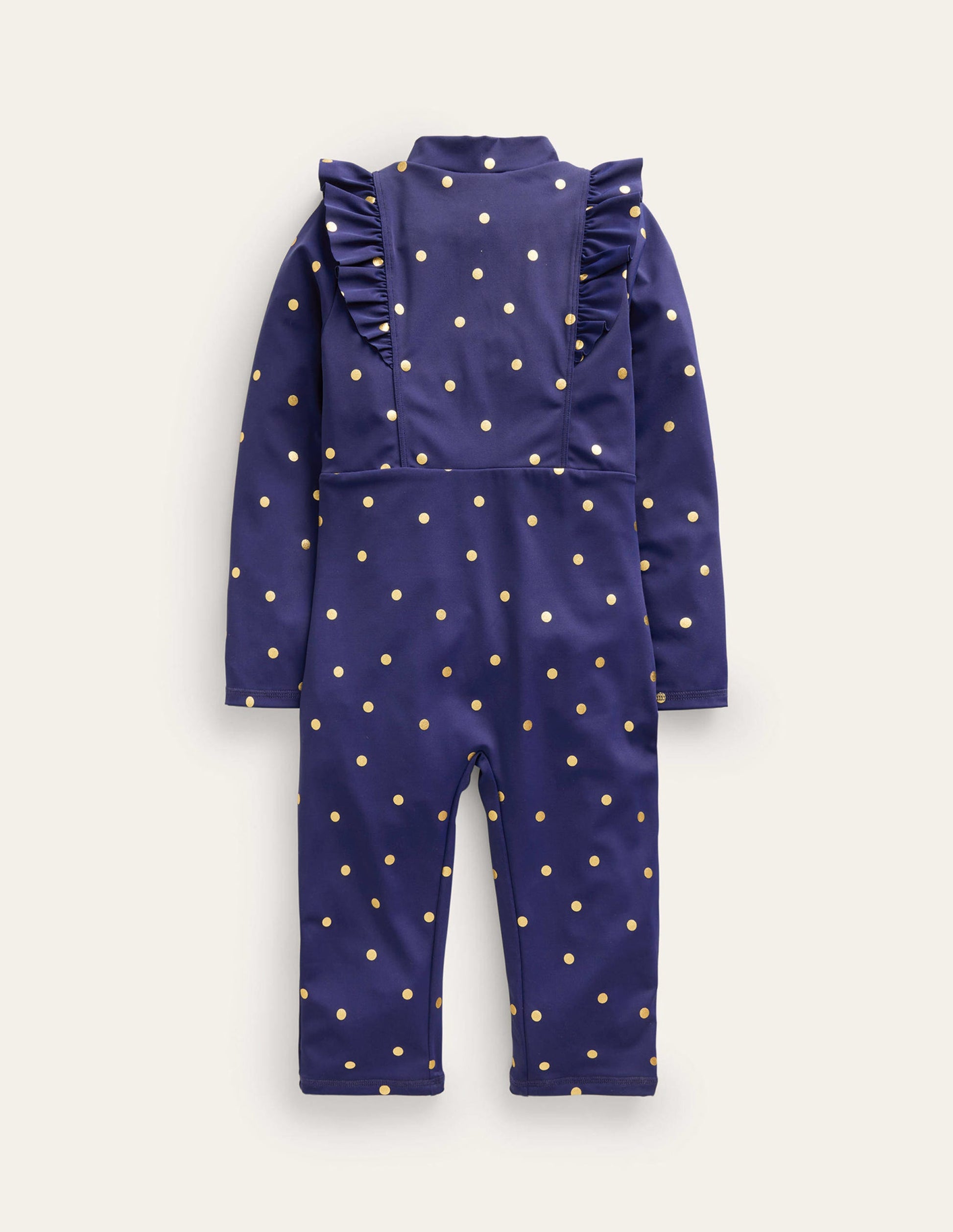 Sun Safe Surf Suit-Navy, Gold Spot-2