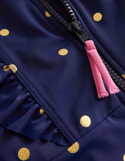 Sun Safe Surf Suit-Navy, Gold Spot-3