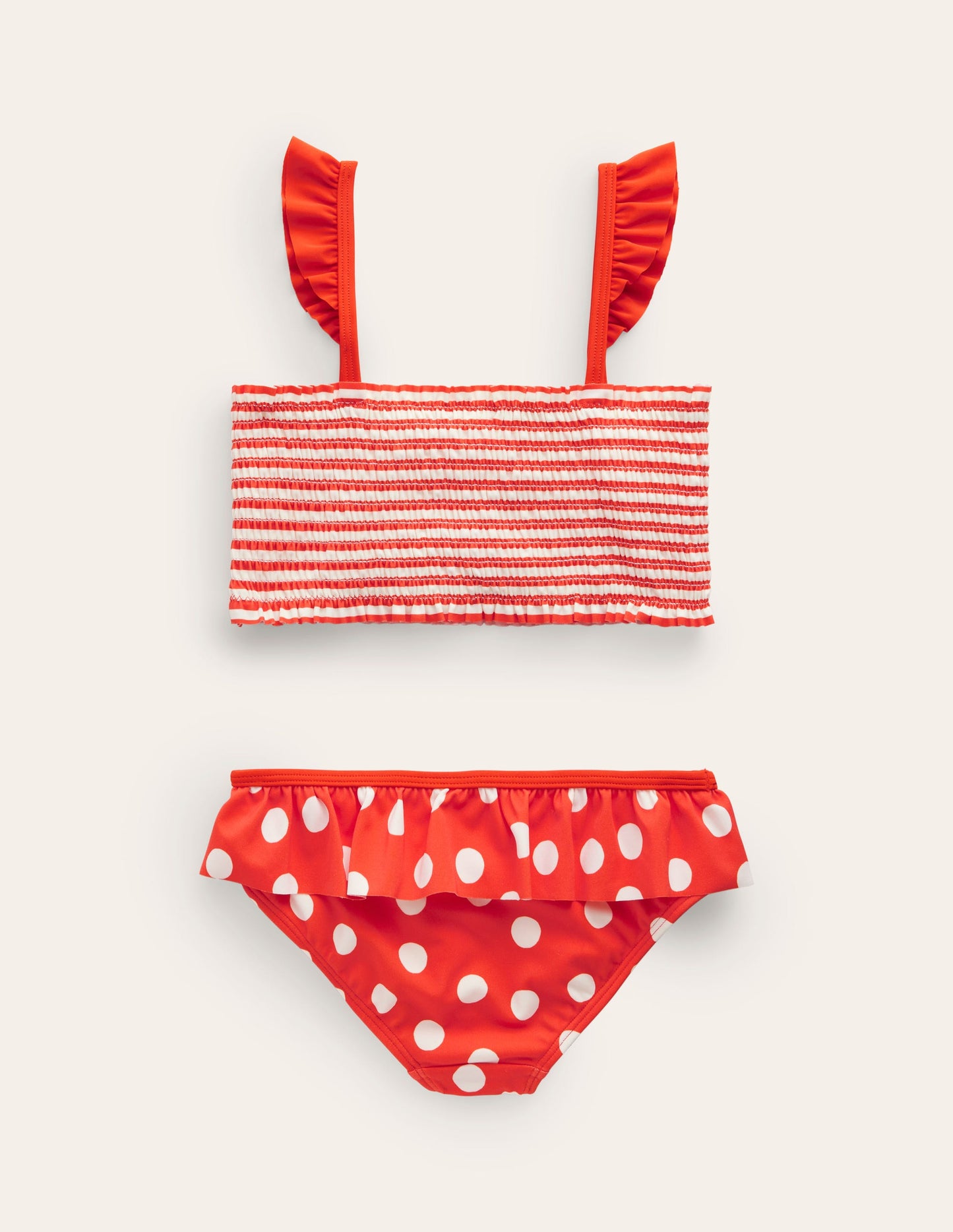Smocking Pretty Bikini-Poppy Red Spot