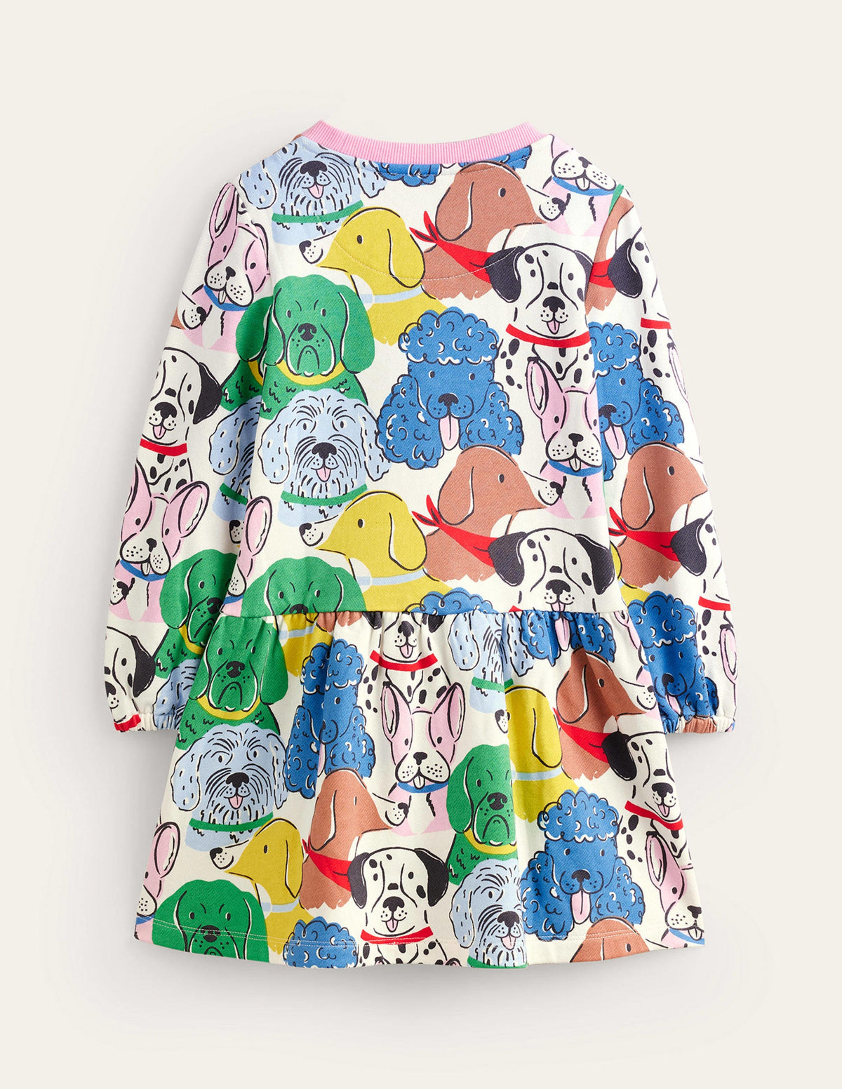 Printed Sweatshirt Dress-Multi Dogs - Image 2