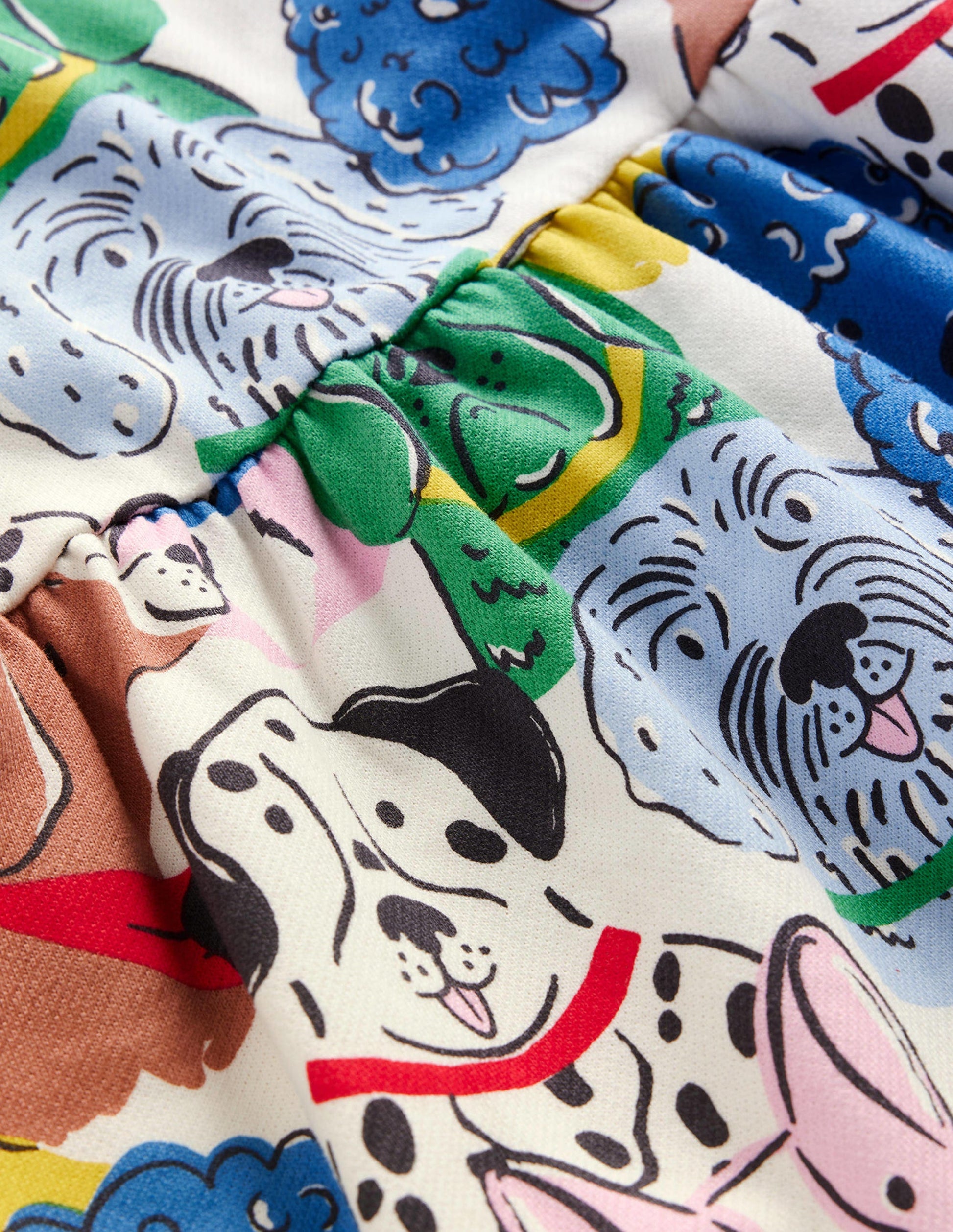 Printed Sweatshirt Dress-Multi Dogs-3