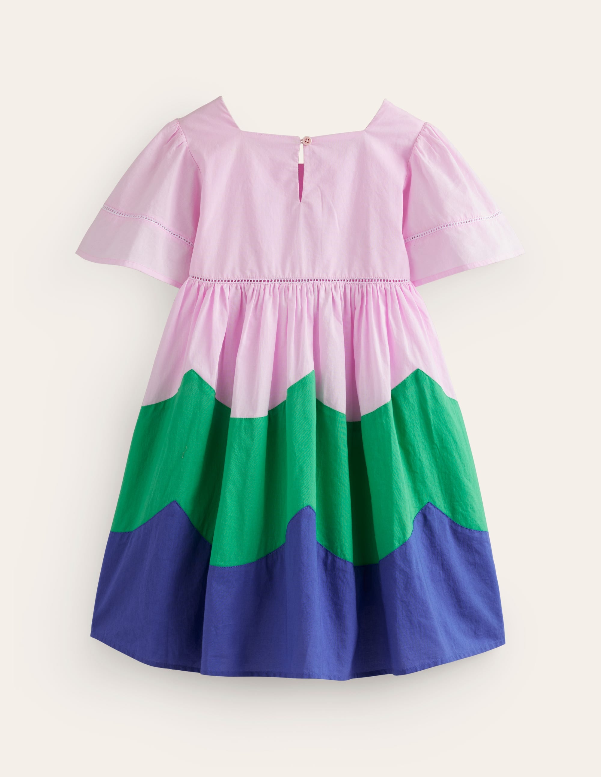 Lightweight Holiday Dress-Sugared Almond Pink Scallop - Image 2