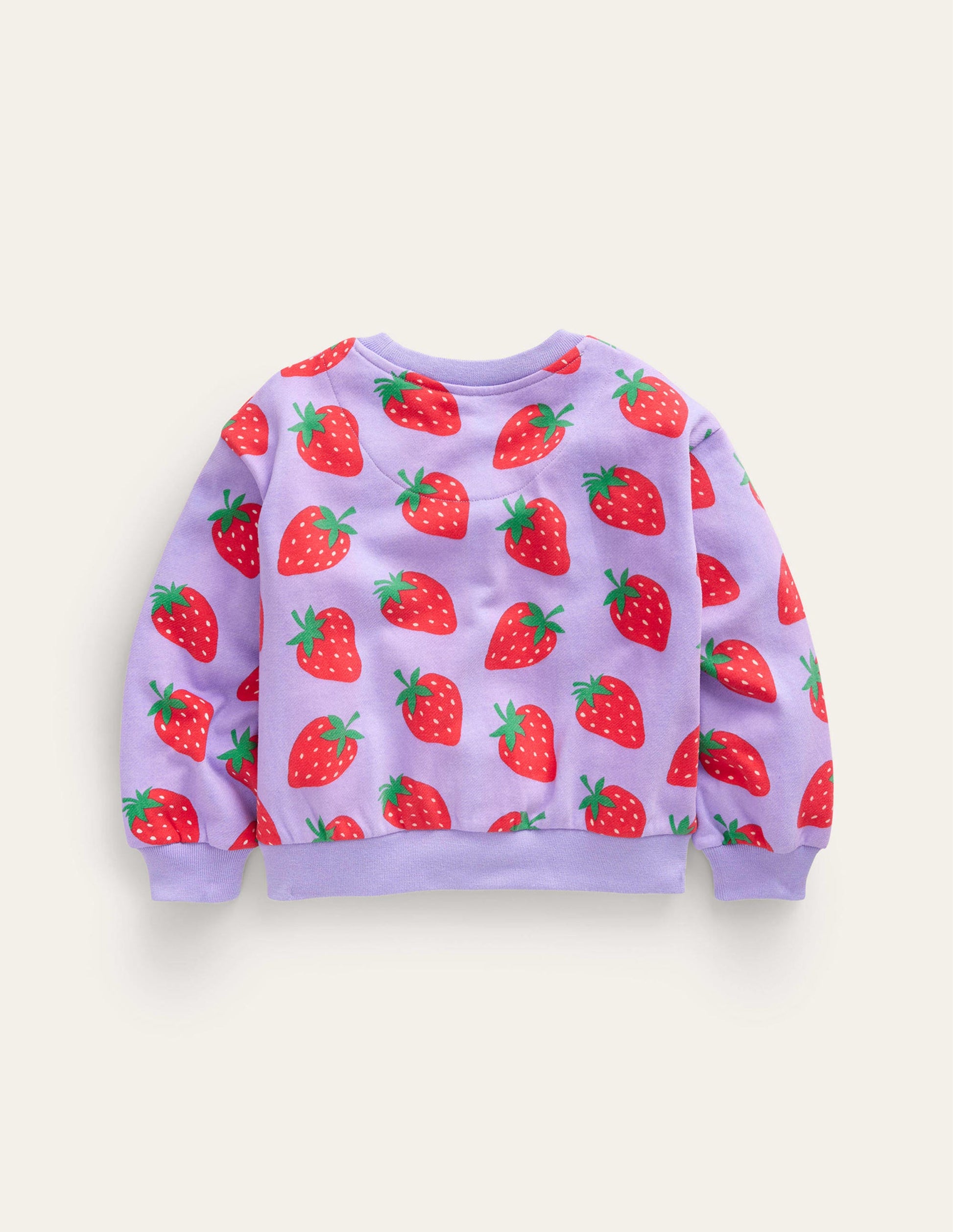 Printed Relaxed Sweatshirt-Parma Violet Strawberries-3