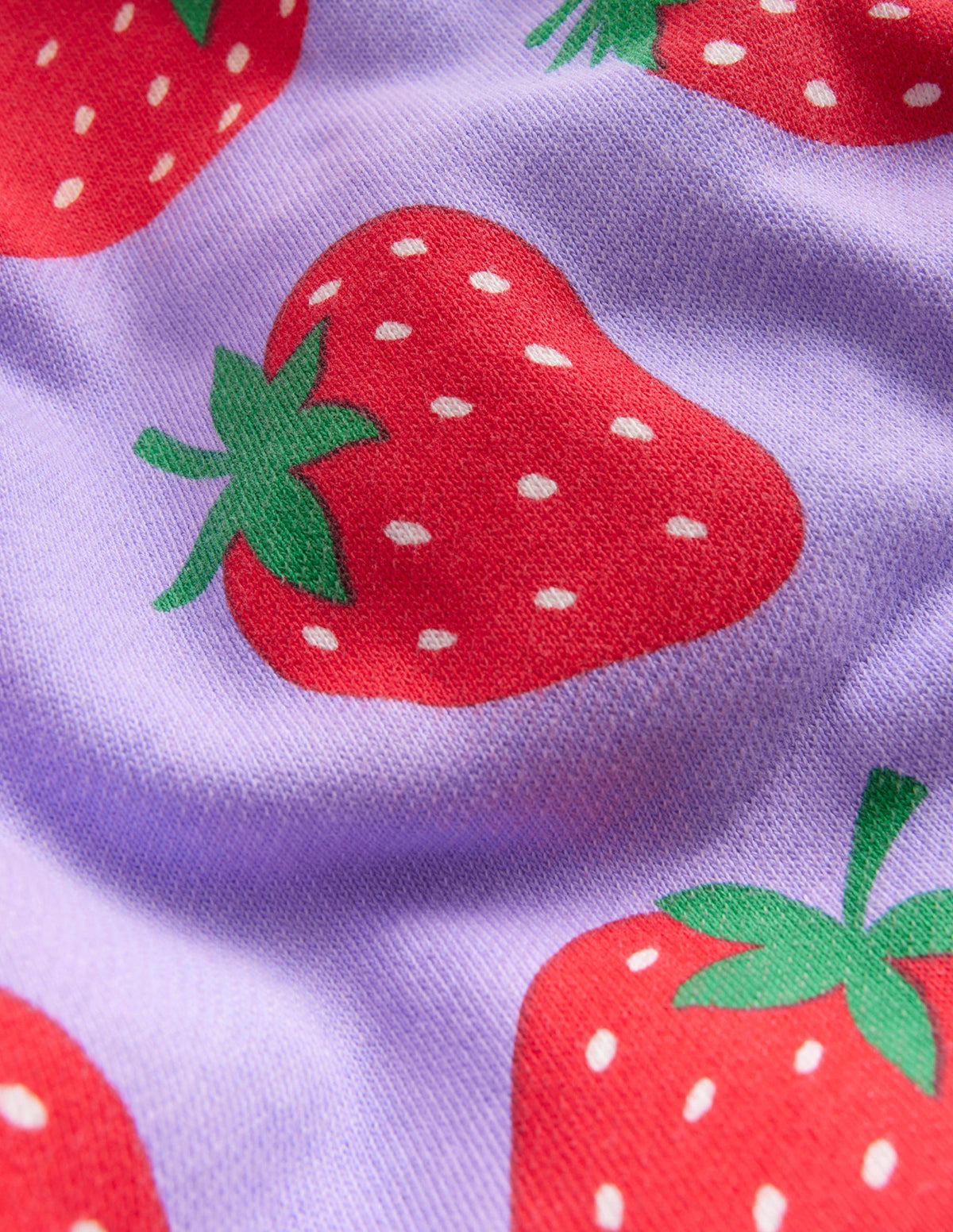 Printed Relaxed Sweatshirt-Parma Violet Strawberries - Image 3