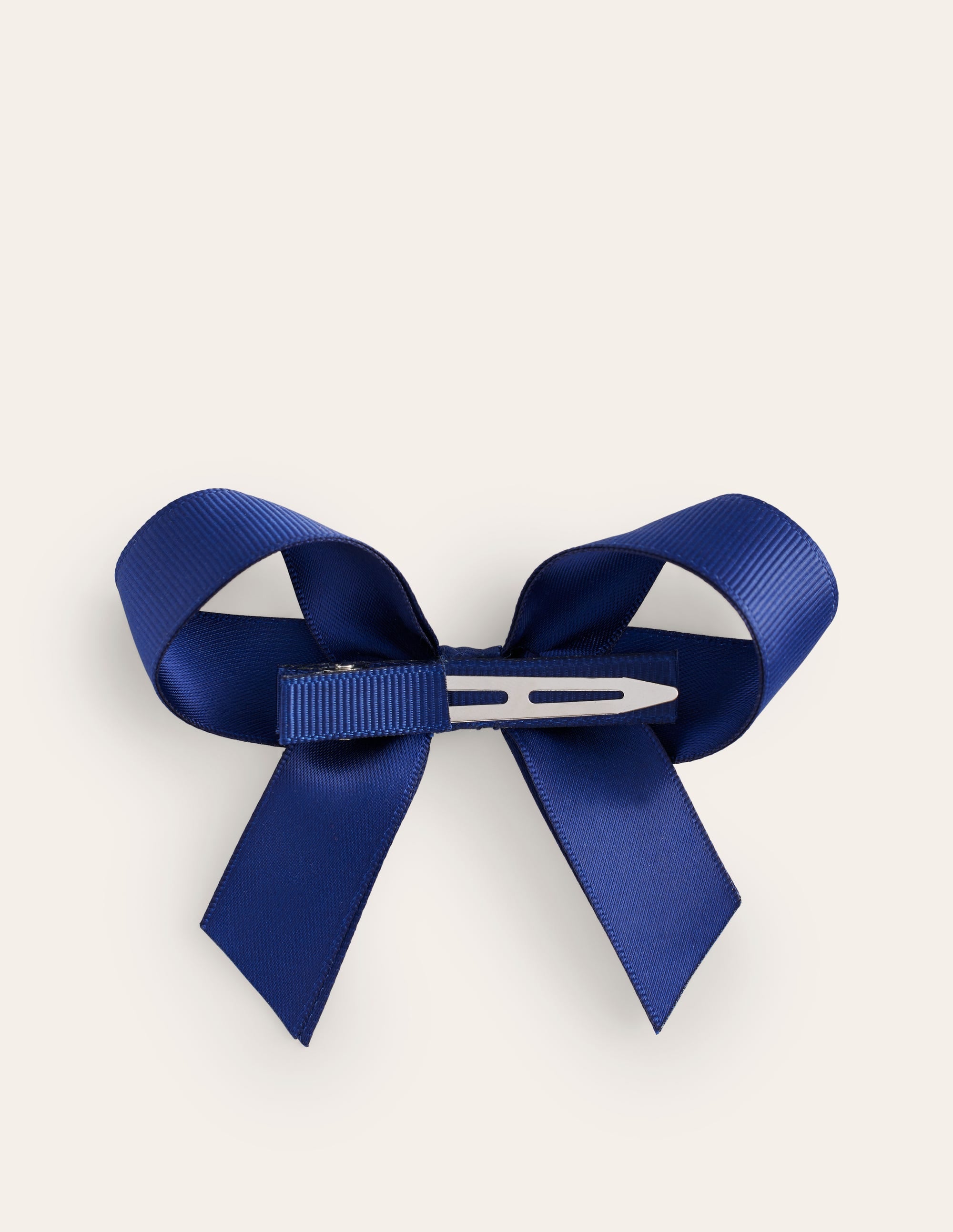 Grosgrain Hair Bow-College Navy - Image 3