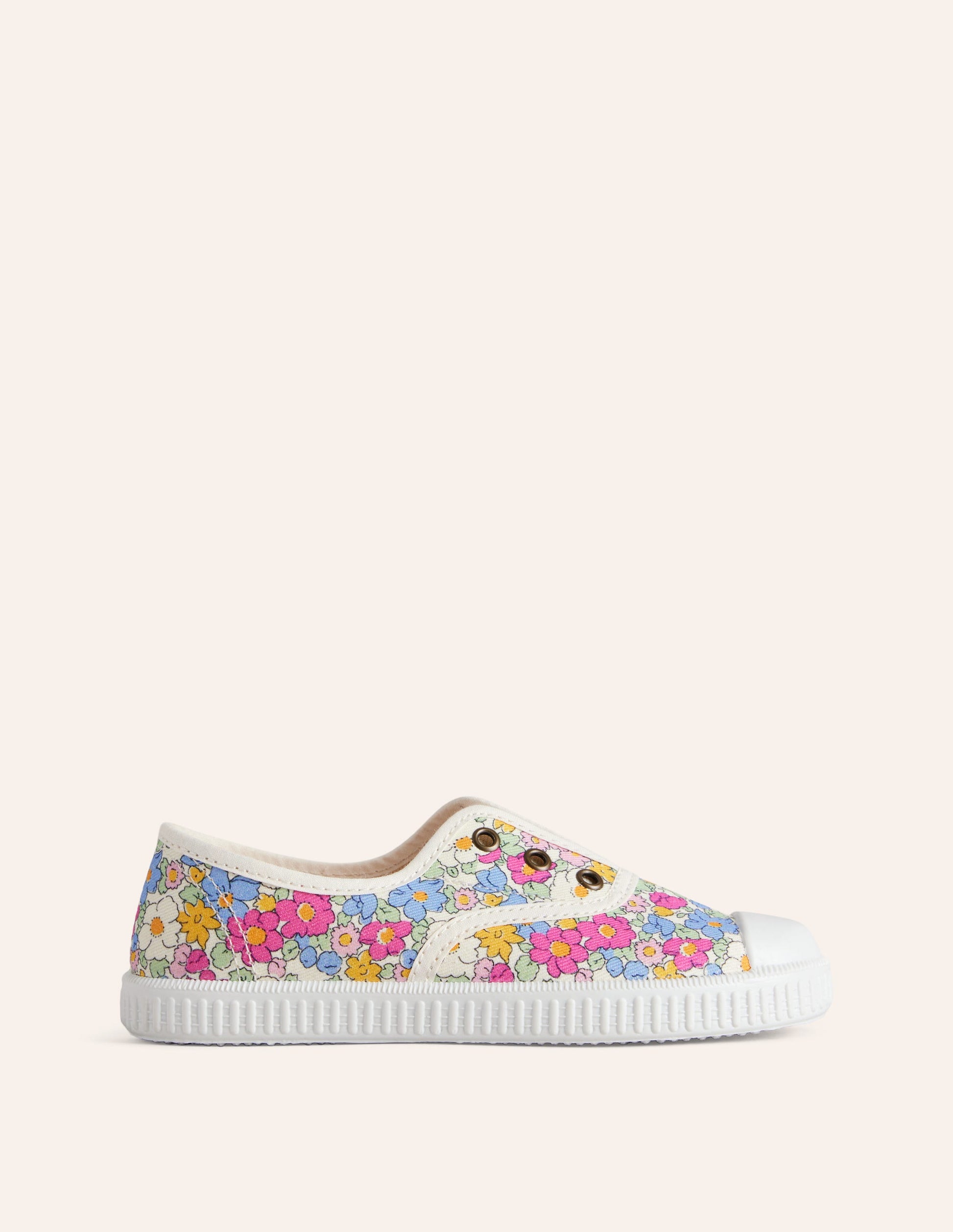 Laceless Canvas Pull-ons-Festival Pink Micro Floral-1