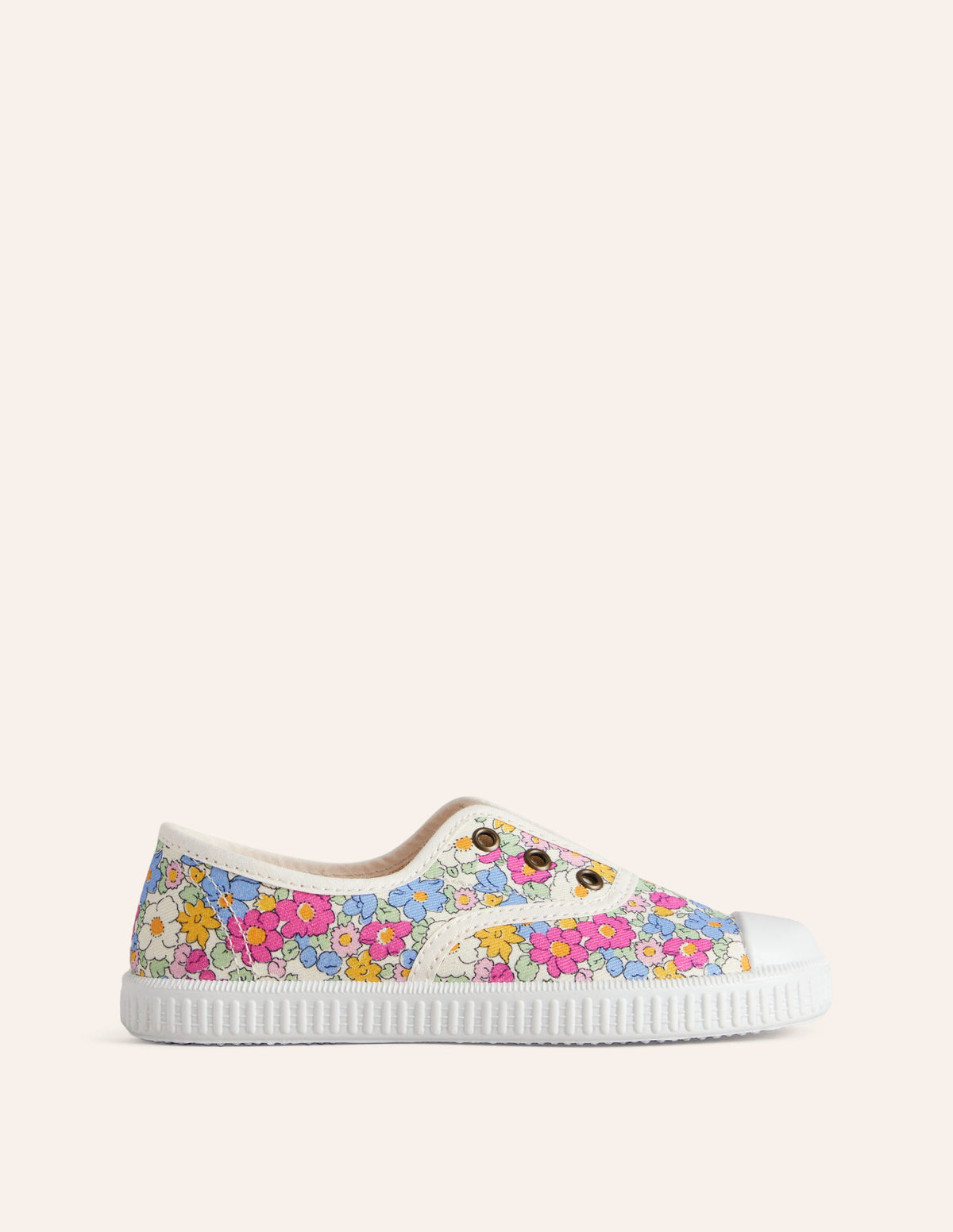 Laceless Canvas Pull-ons-Festival Pink Micro Floral - Image 1