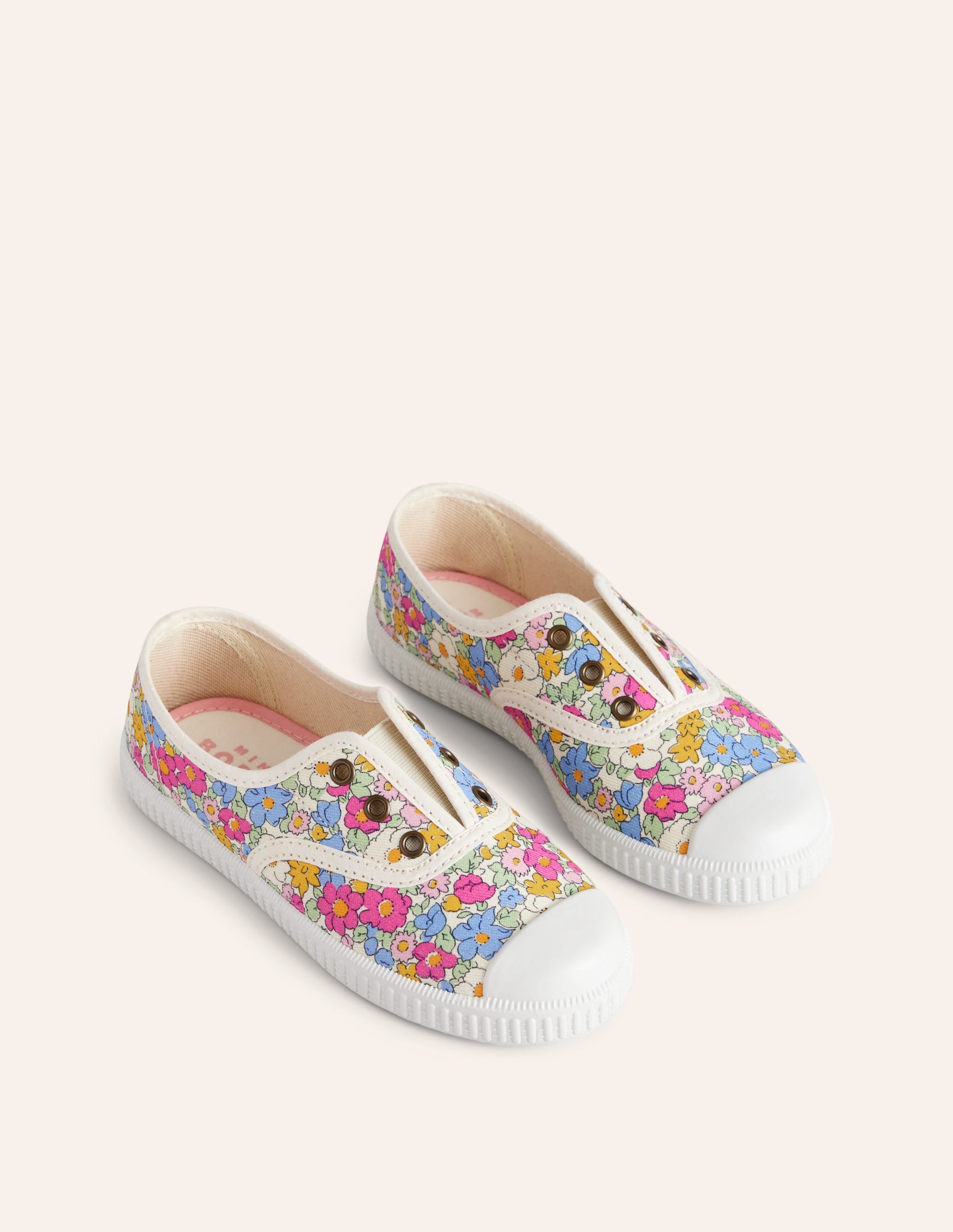 Laceless Canvas Pull-ons-Festival Pink Micro Floral - Image 2