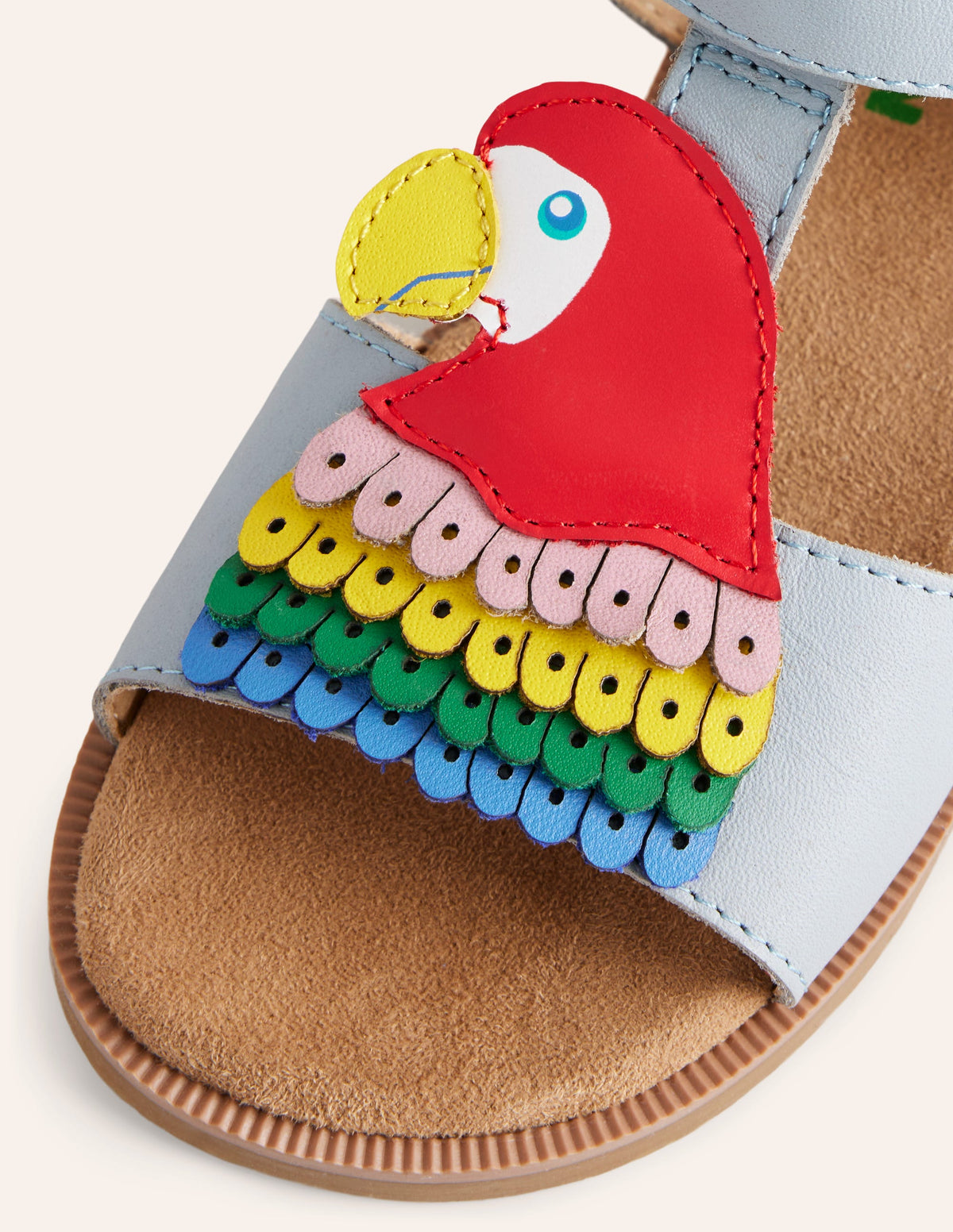 Fun Leather Sandals-Tourmaline Blue Parrot - Image 3