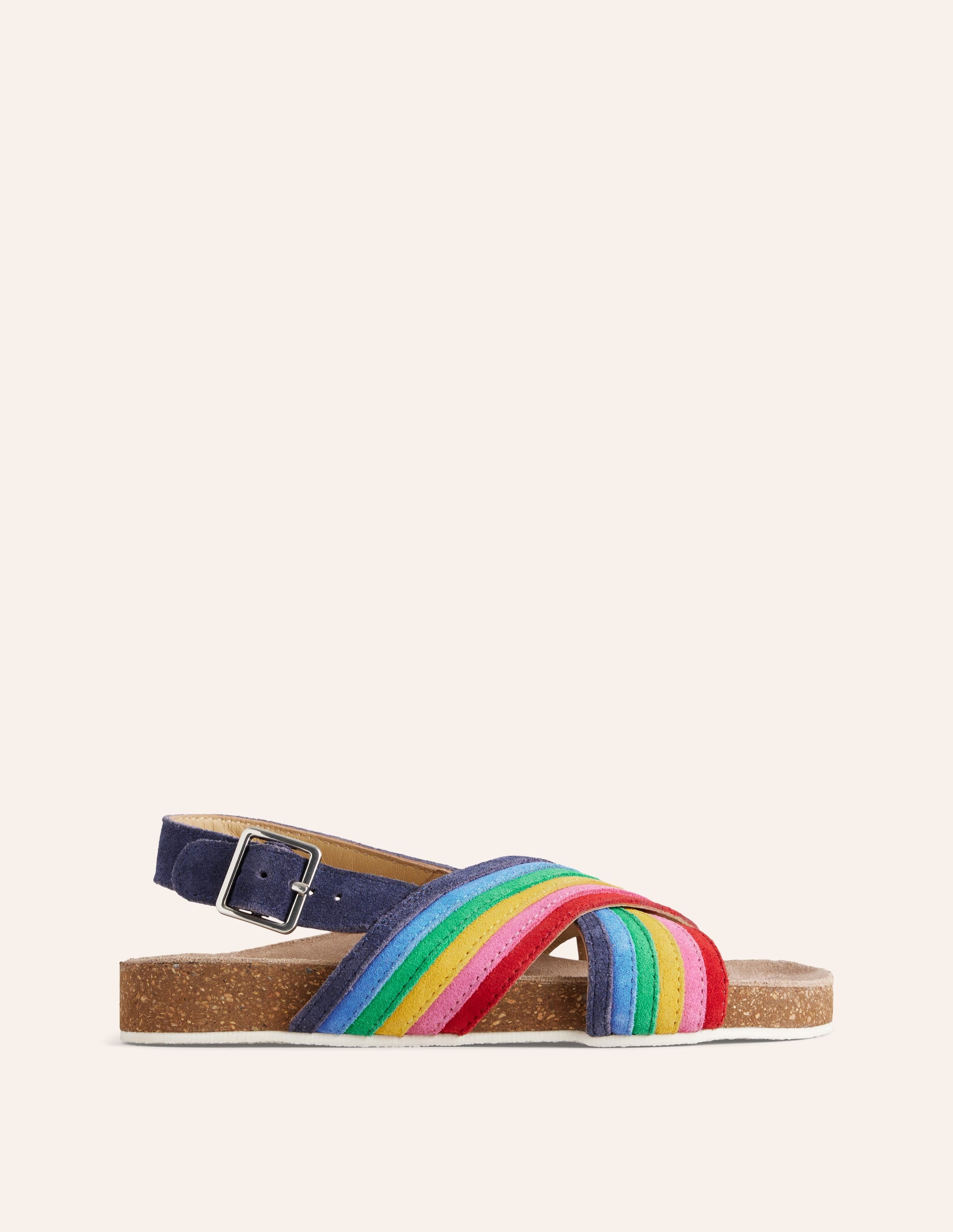 Rainbow Cross Over Sandals-Multi Rainbow - Image 1