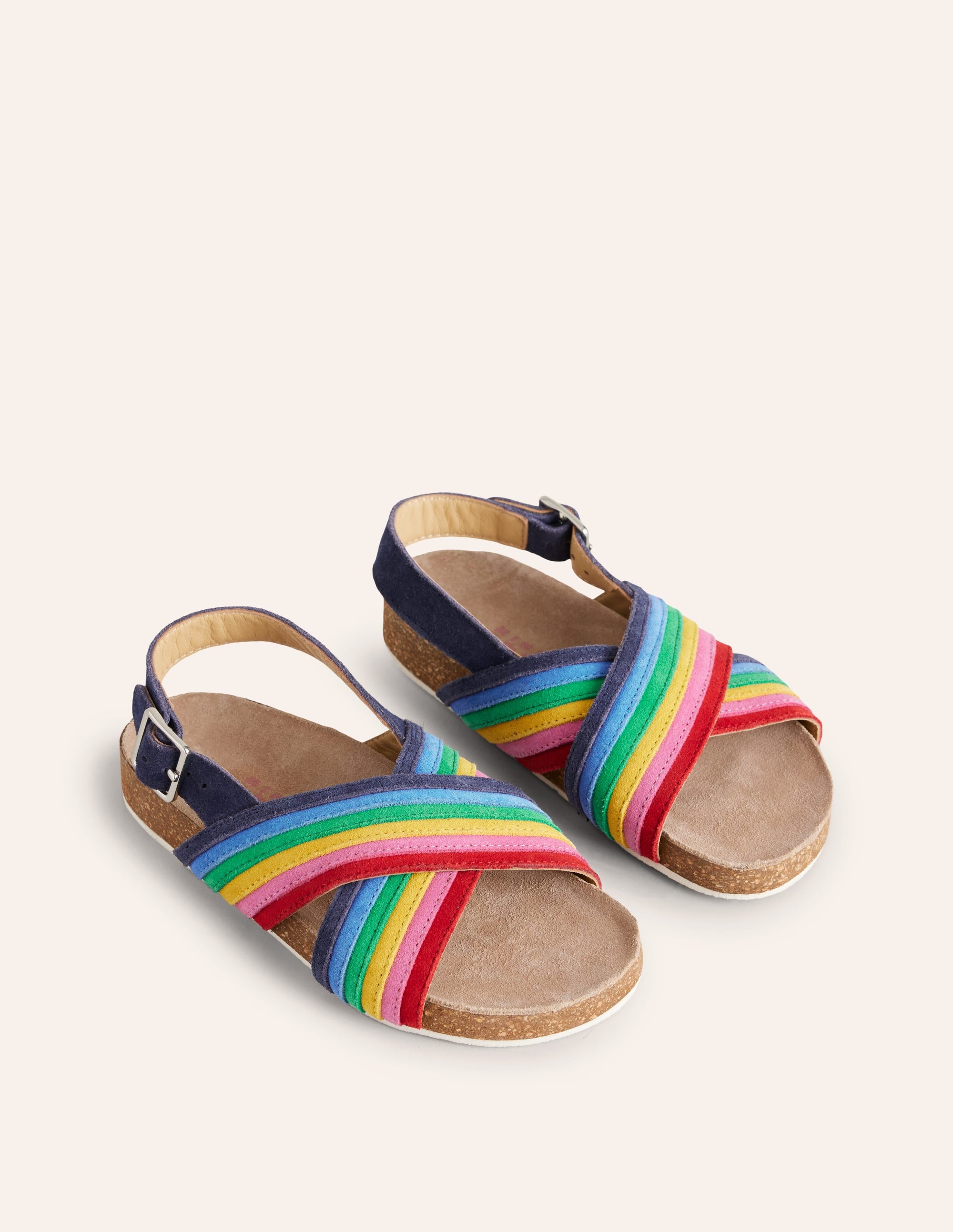 Rainbow Cross Over Sandals-Multi Rainbow - Image 2