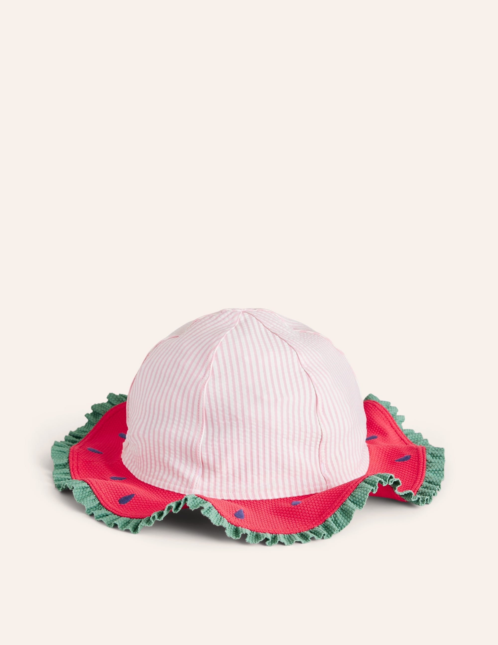 Novelty Wide Brim Hat-Watermelon Pink - Image 1