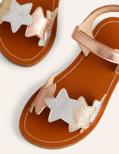 Metallic Star Sandals-Multi Metallic-3