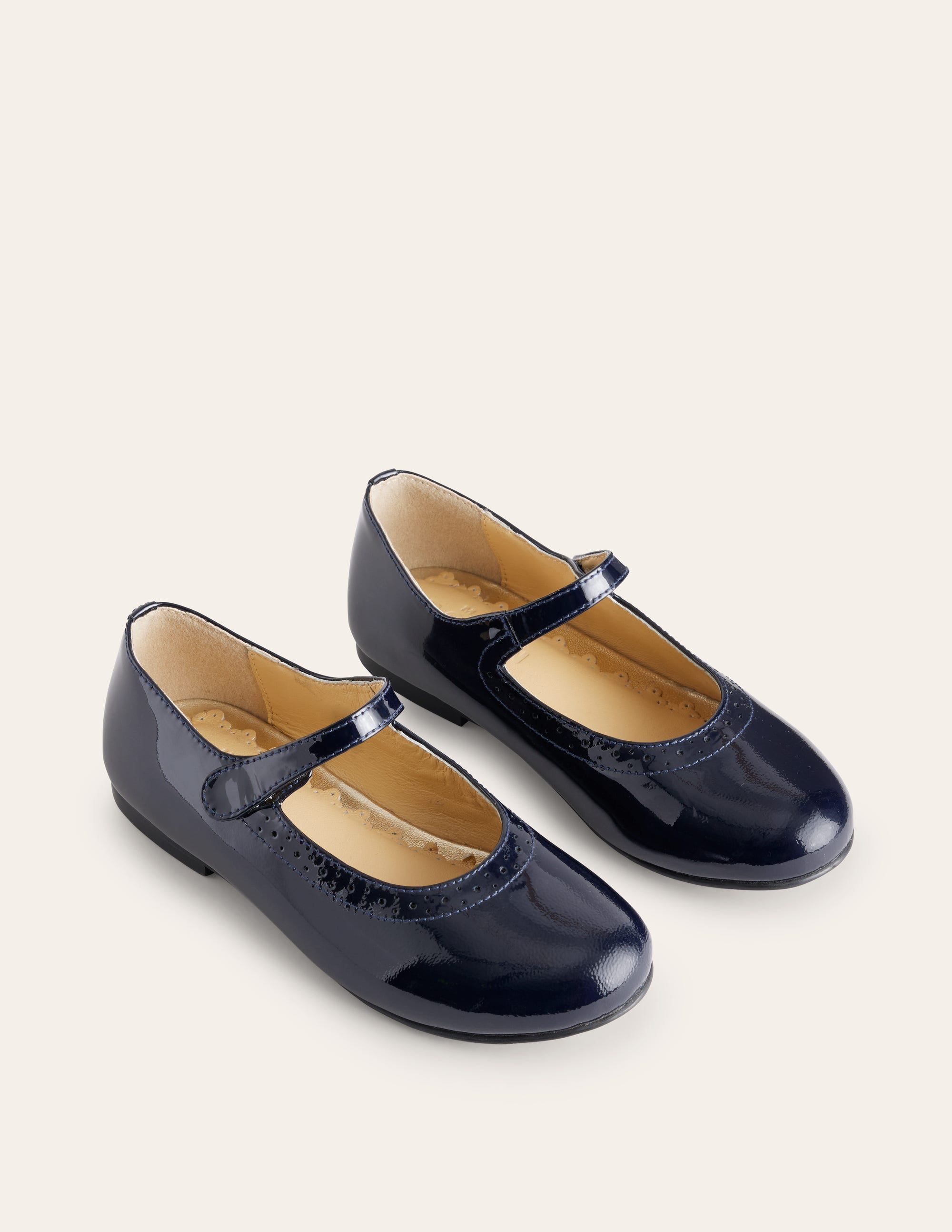 Leather Mary Janes-Navy Patent - Image 2