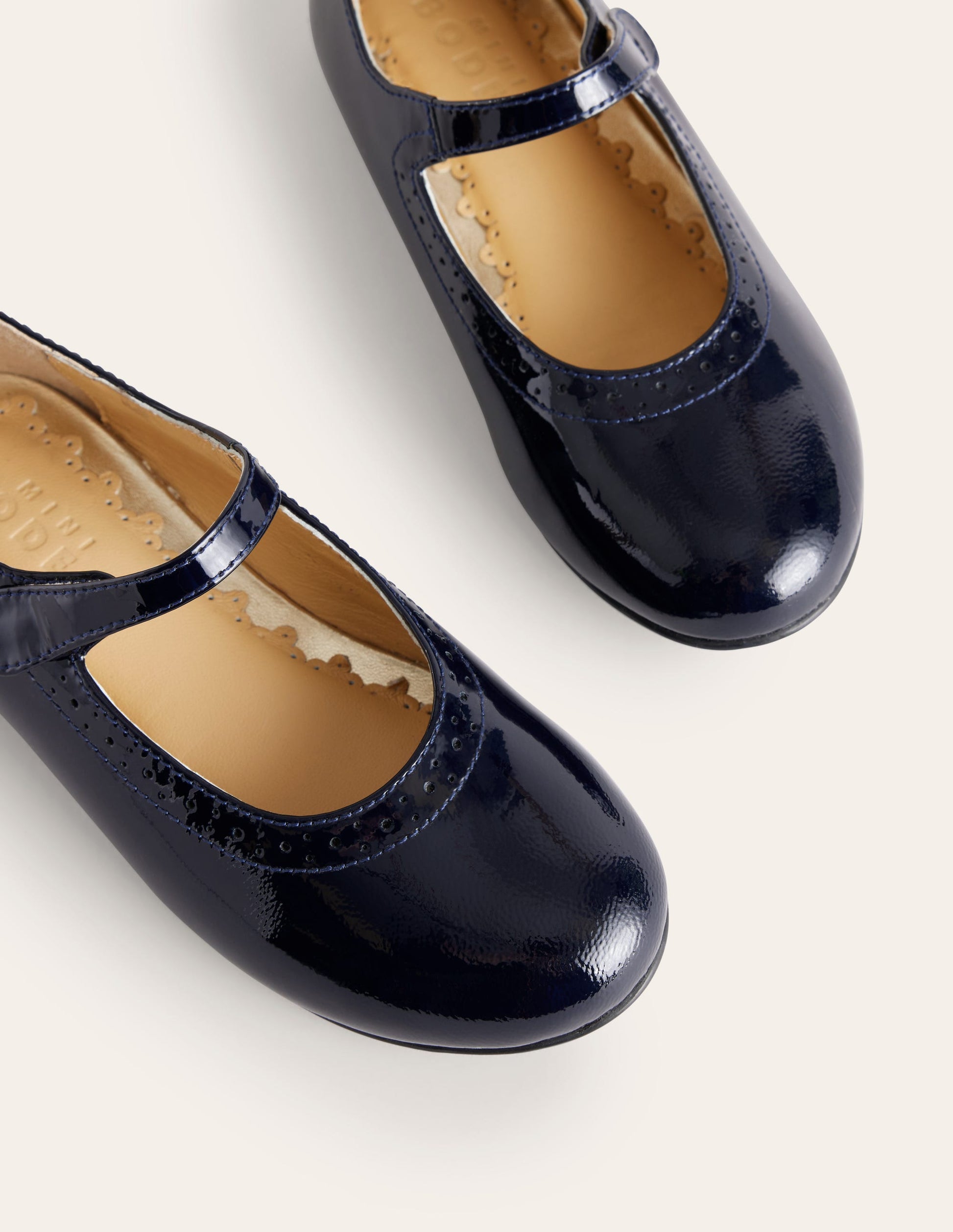 Mary Janes Ladies Navy Blue Leather Flat Shoes Leather Mary Janes
