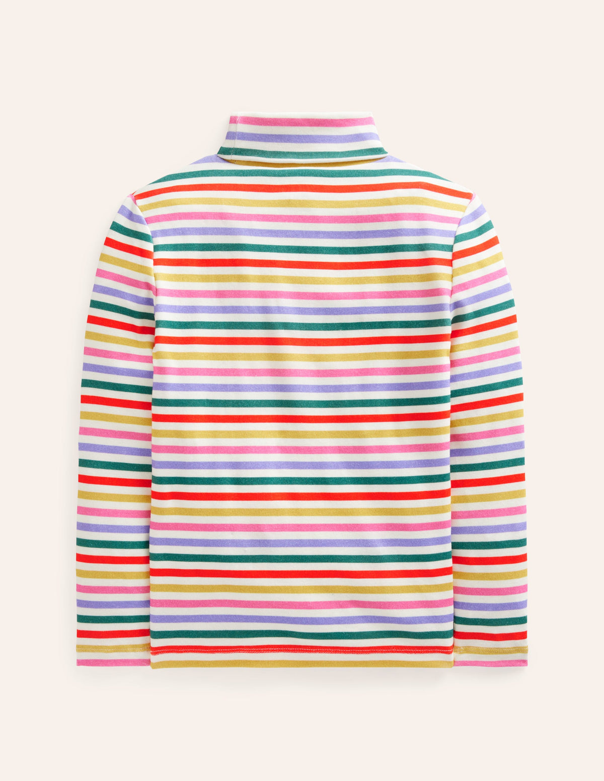 Super Soft Roll Neck Top-Multi Stripe-2