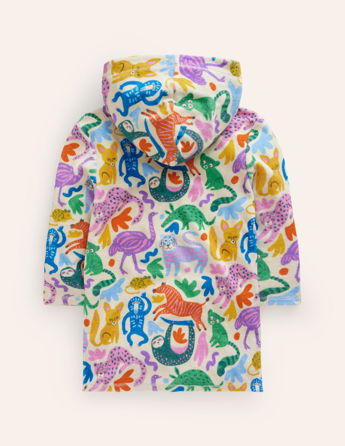 Towelling Throw-On-Multi Safari Friends-2