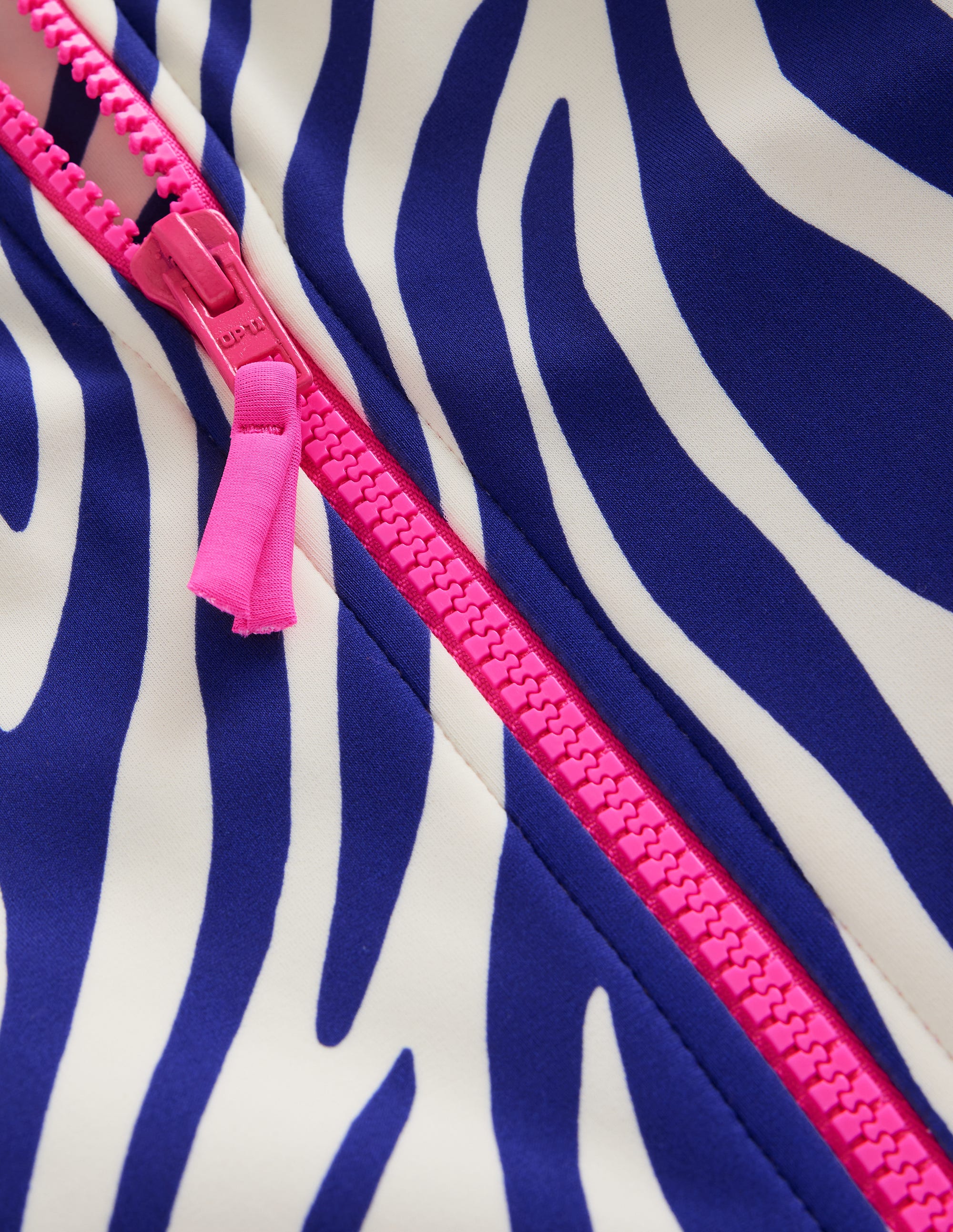 Long-sleeved Swimsuit-Sapphire Blue Zebra - Image 3