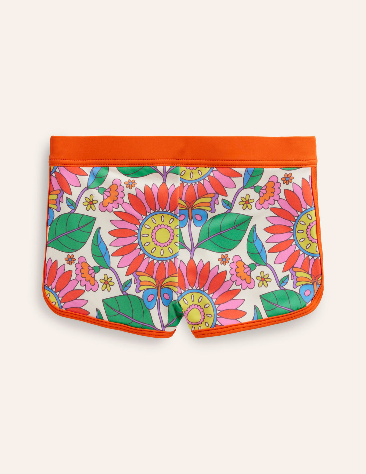 Patterned Swim Shorts-Multi Daisy Vine - Image 2