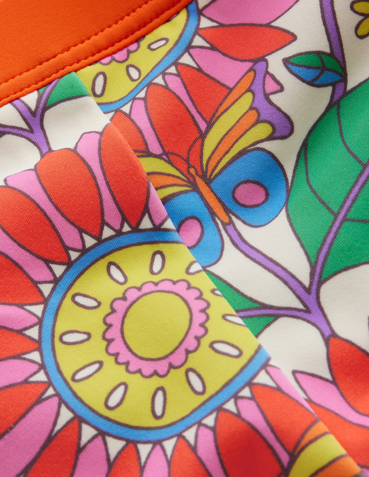 Patterned Swim Shorts-Multi Daisy Vine - Image 3