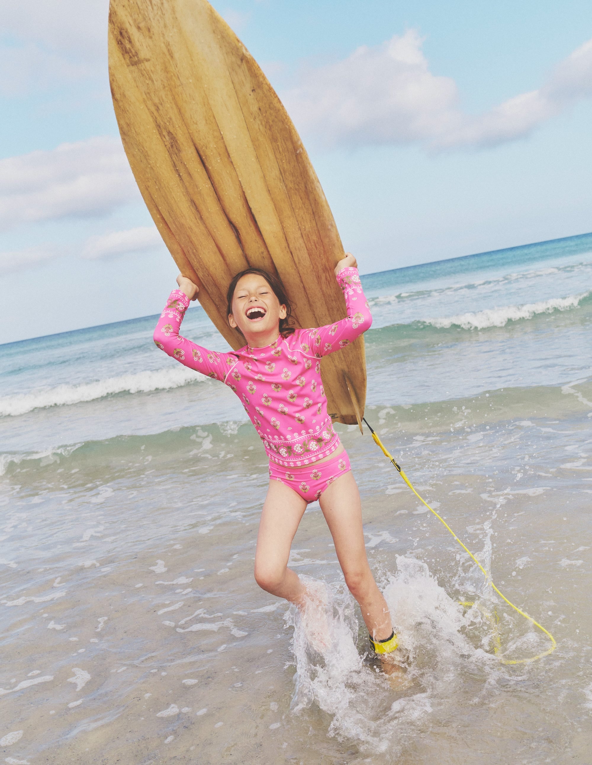 Patterned Rash Vest-Pink Small Woodblock - Image 4