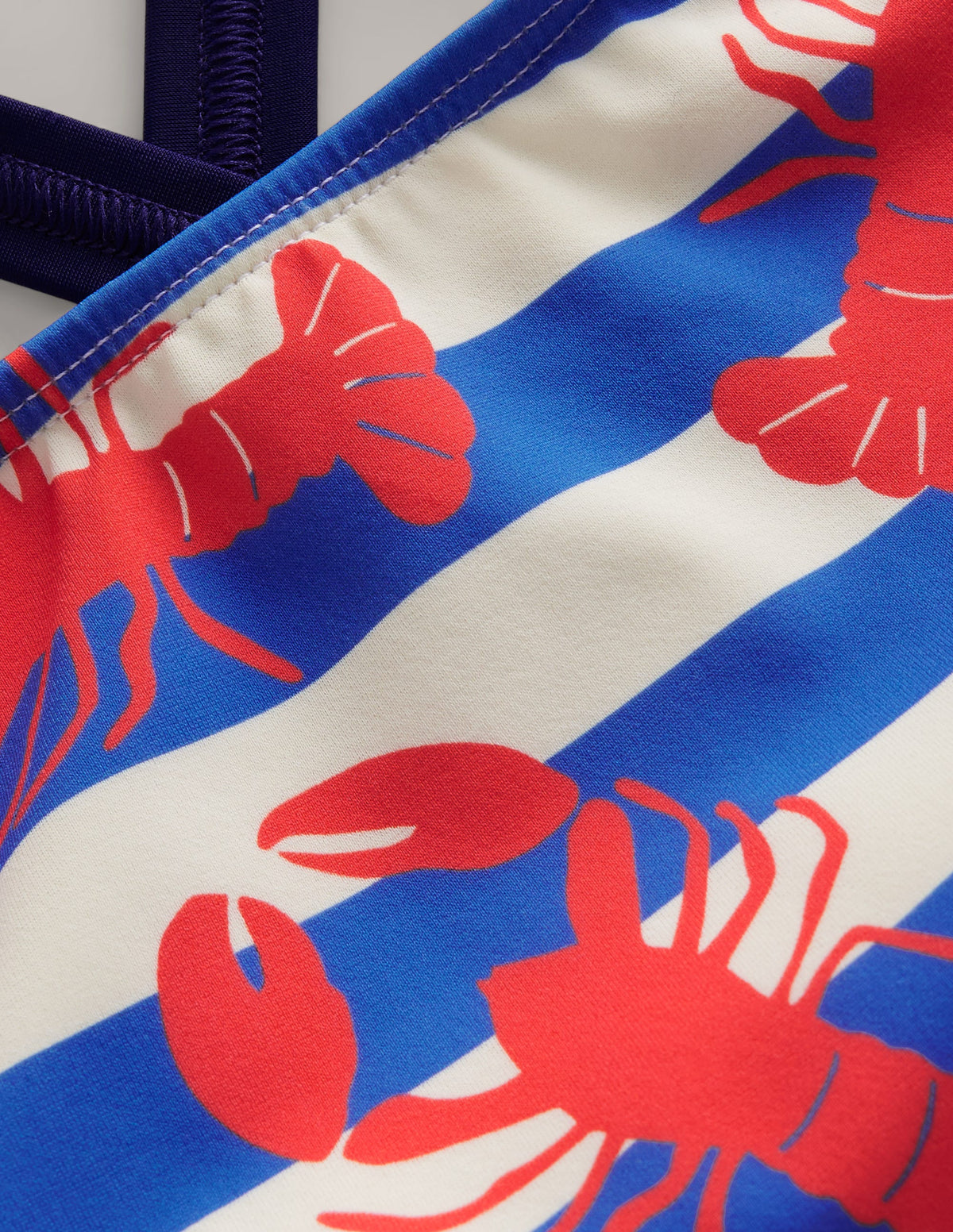 Cross-back Printed Swimsuit-Pink Lobster - Image 6