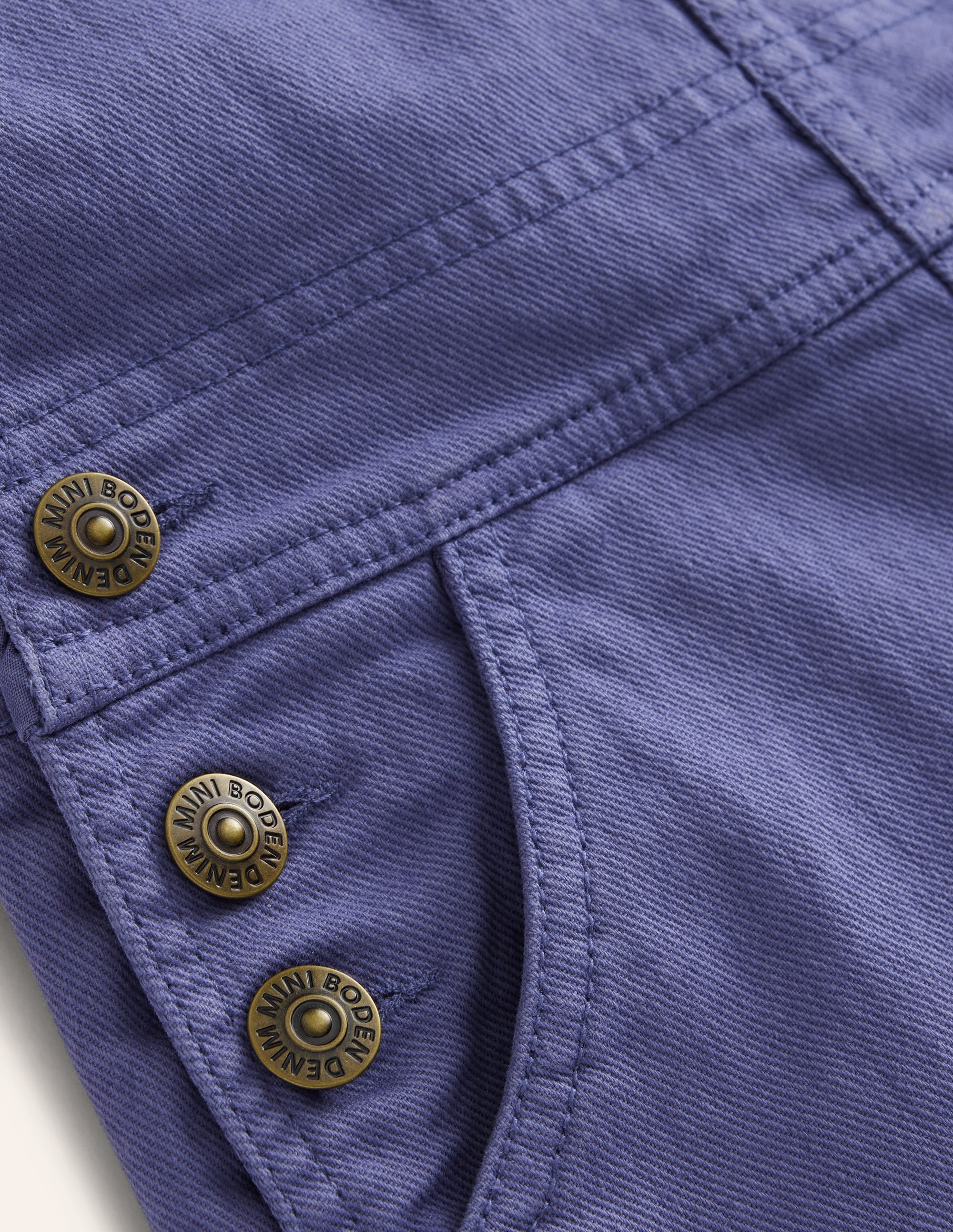 Heart Pocket Short Dungarees-Soft Starboard - Image 3
