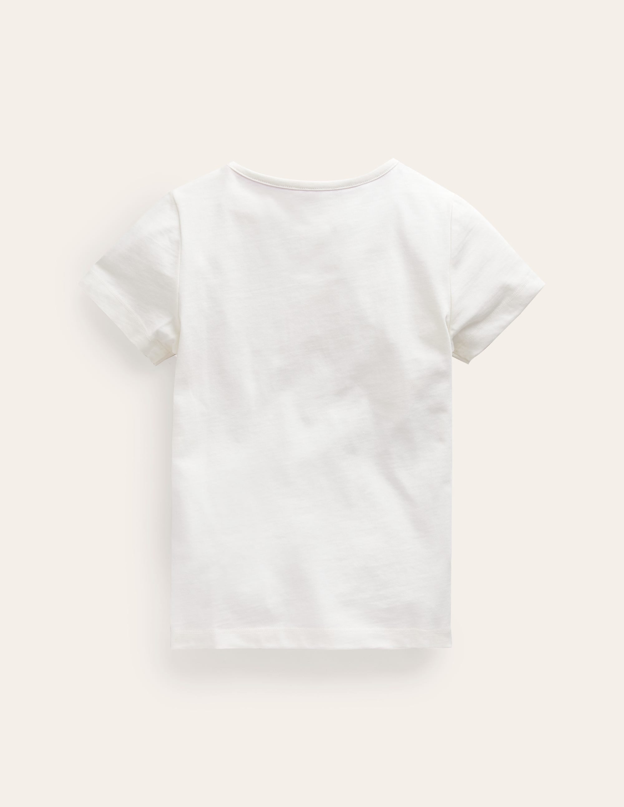 Printed Graphic T-Shirt-Ivory Flamingos - Image 1
